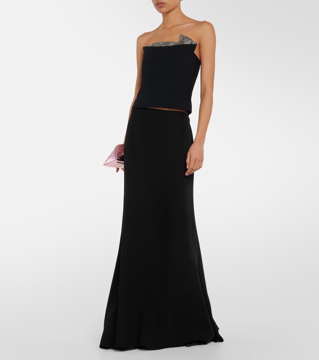 Verziertes Top aus Wolle und Seide | Roland Mouret
