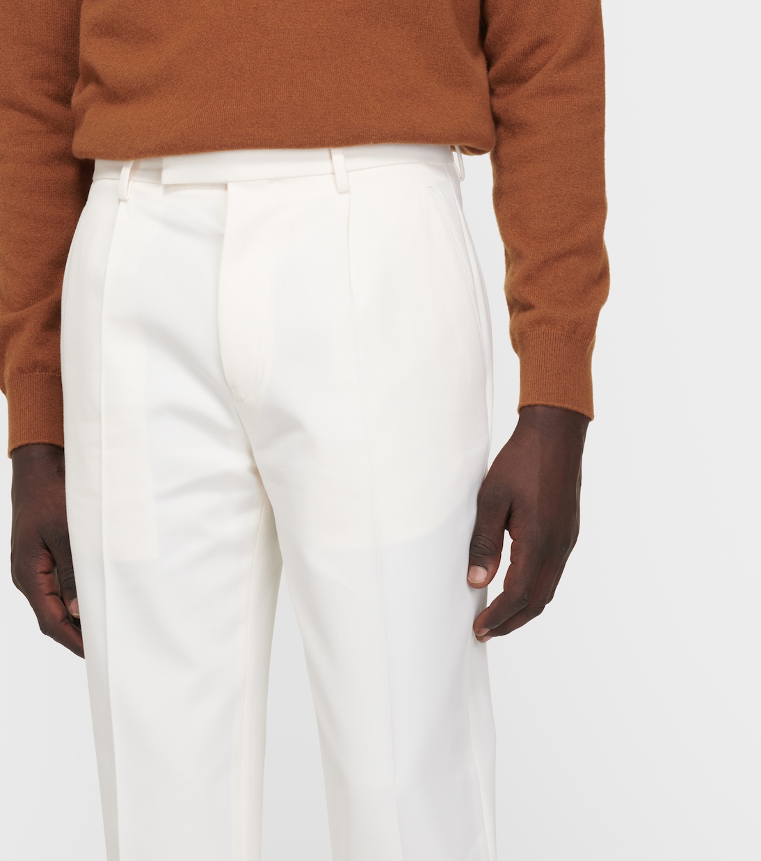 Pantaloni regular in cotone e lana | Zegna