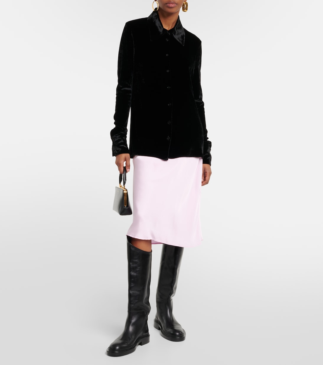 Falda midi de satén | Jil Sander