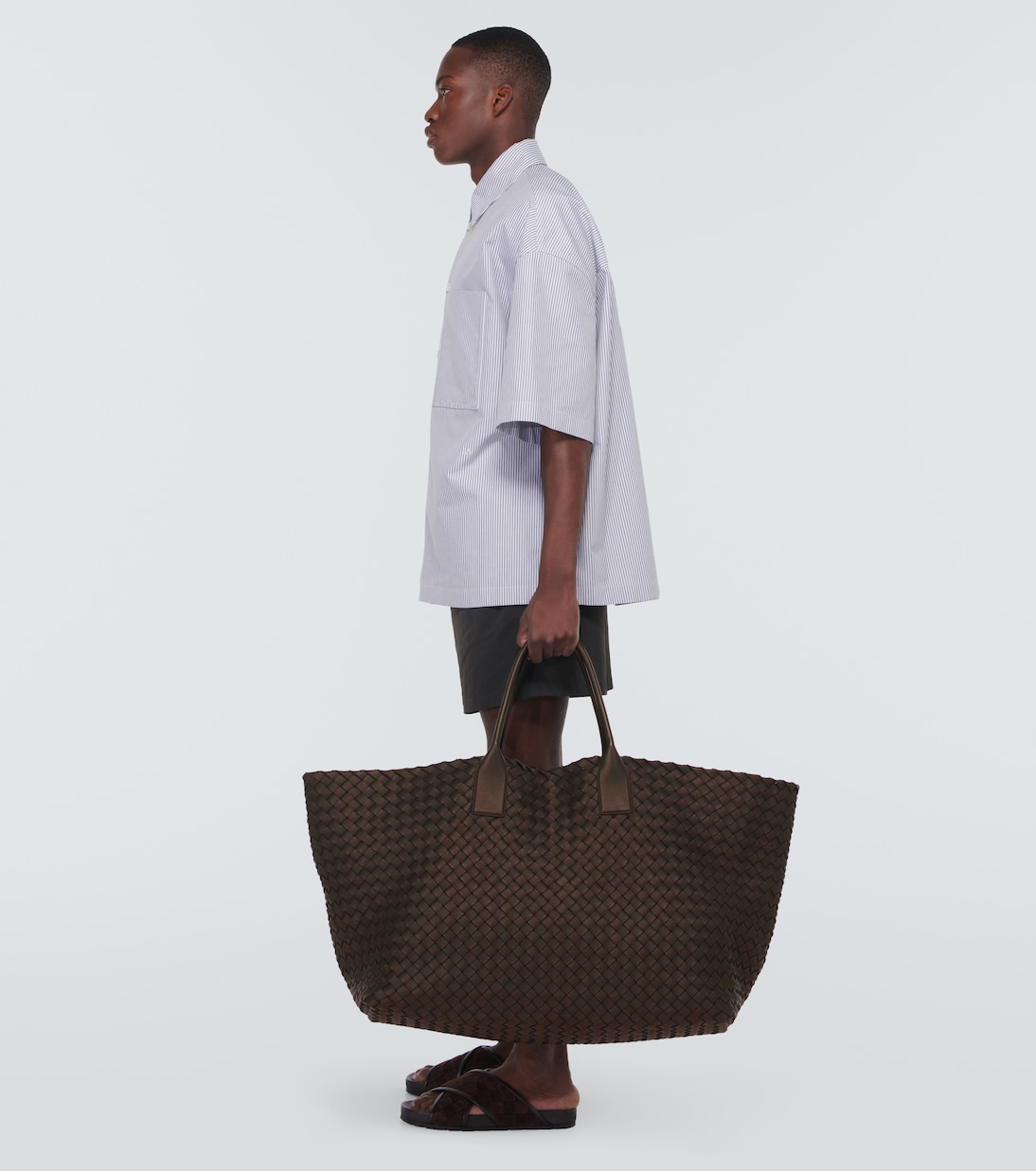 Tote Cabat Maxi aus Leder | Bottega Veneta