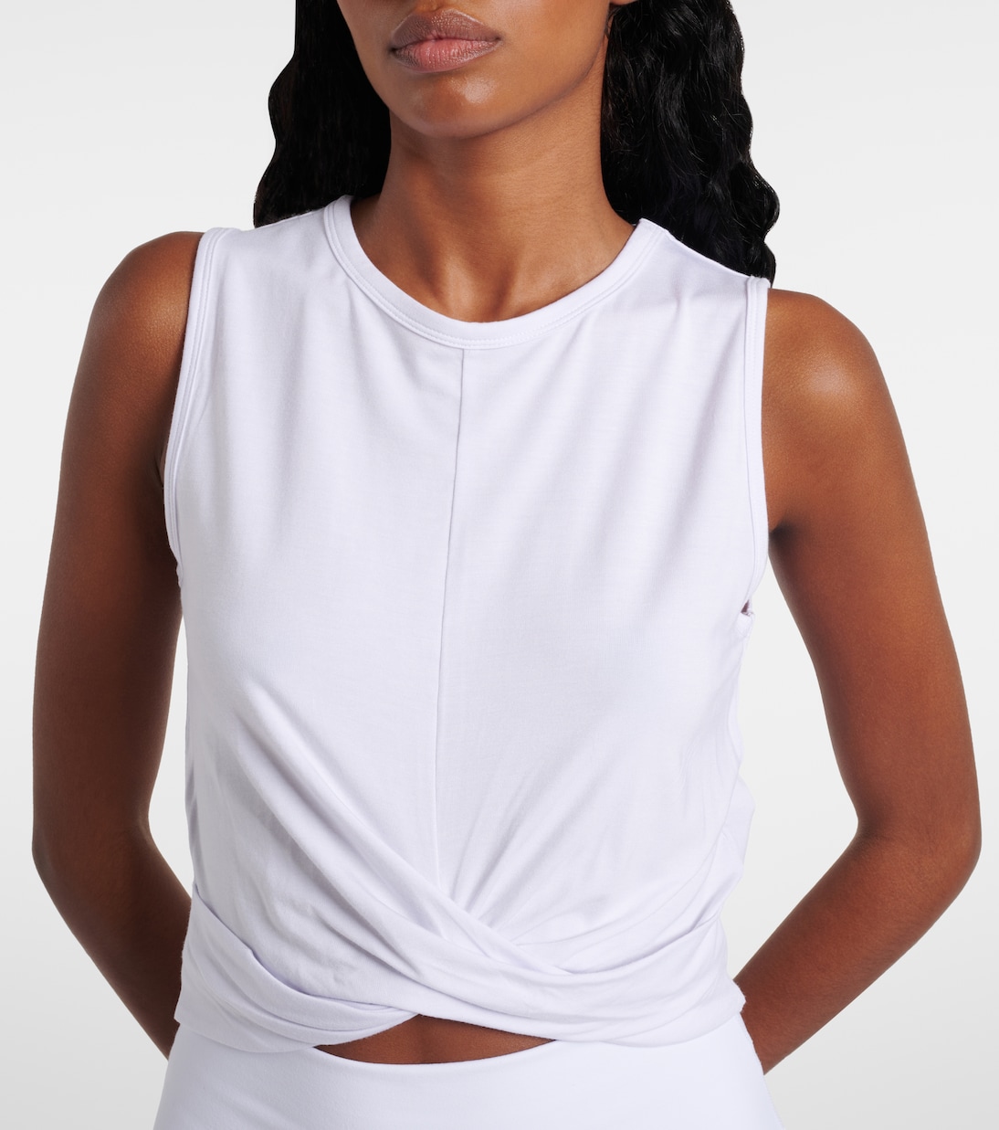 Crop Top Jersey con Detalles de Drapeado de Alo Yoga