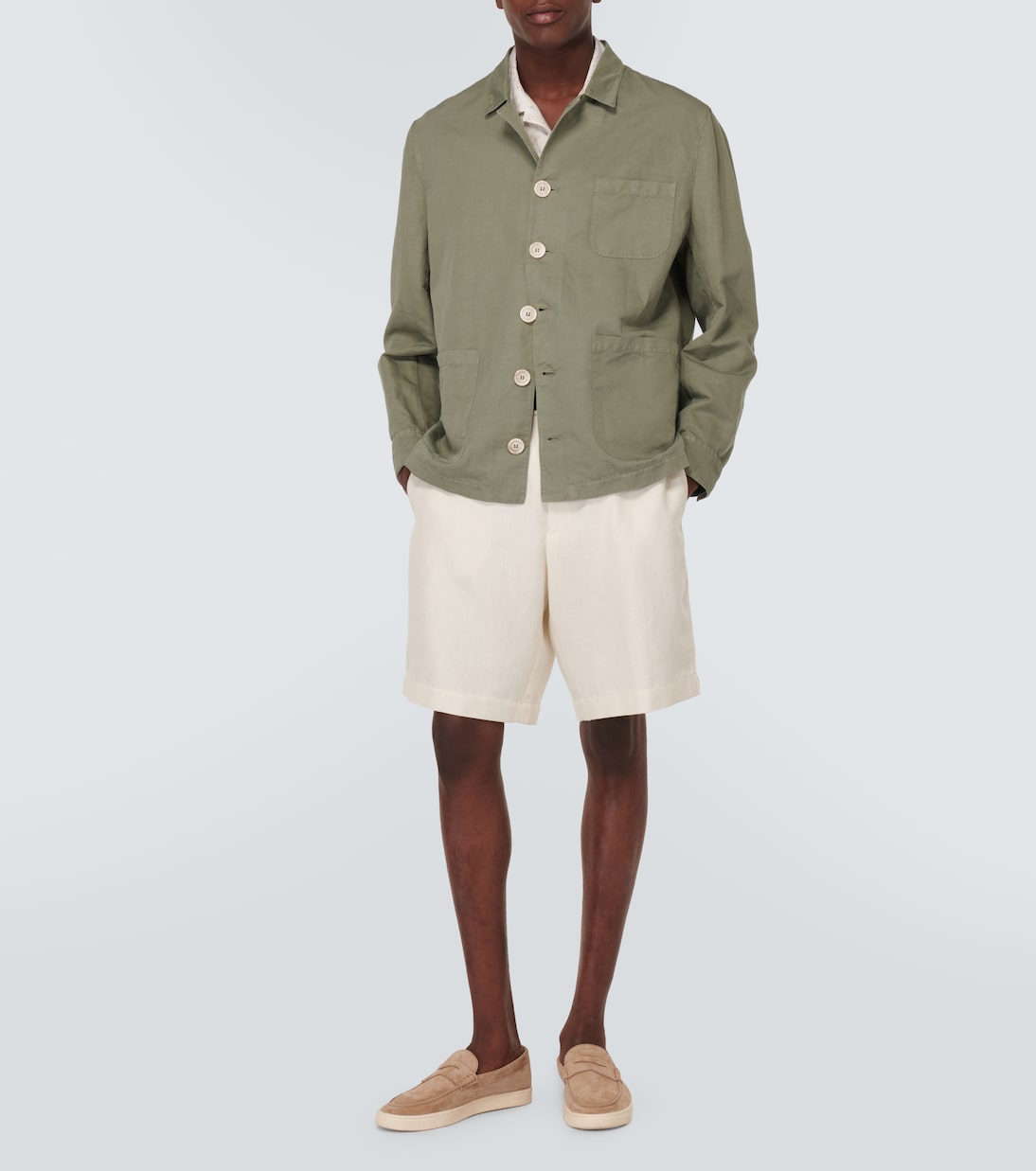 Linen and cotton overshirt | Brunello Cucinelli