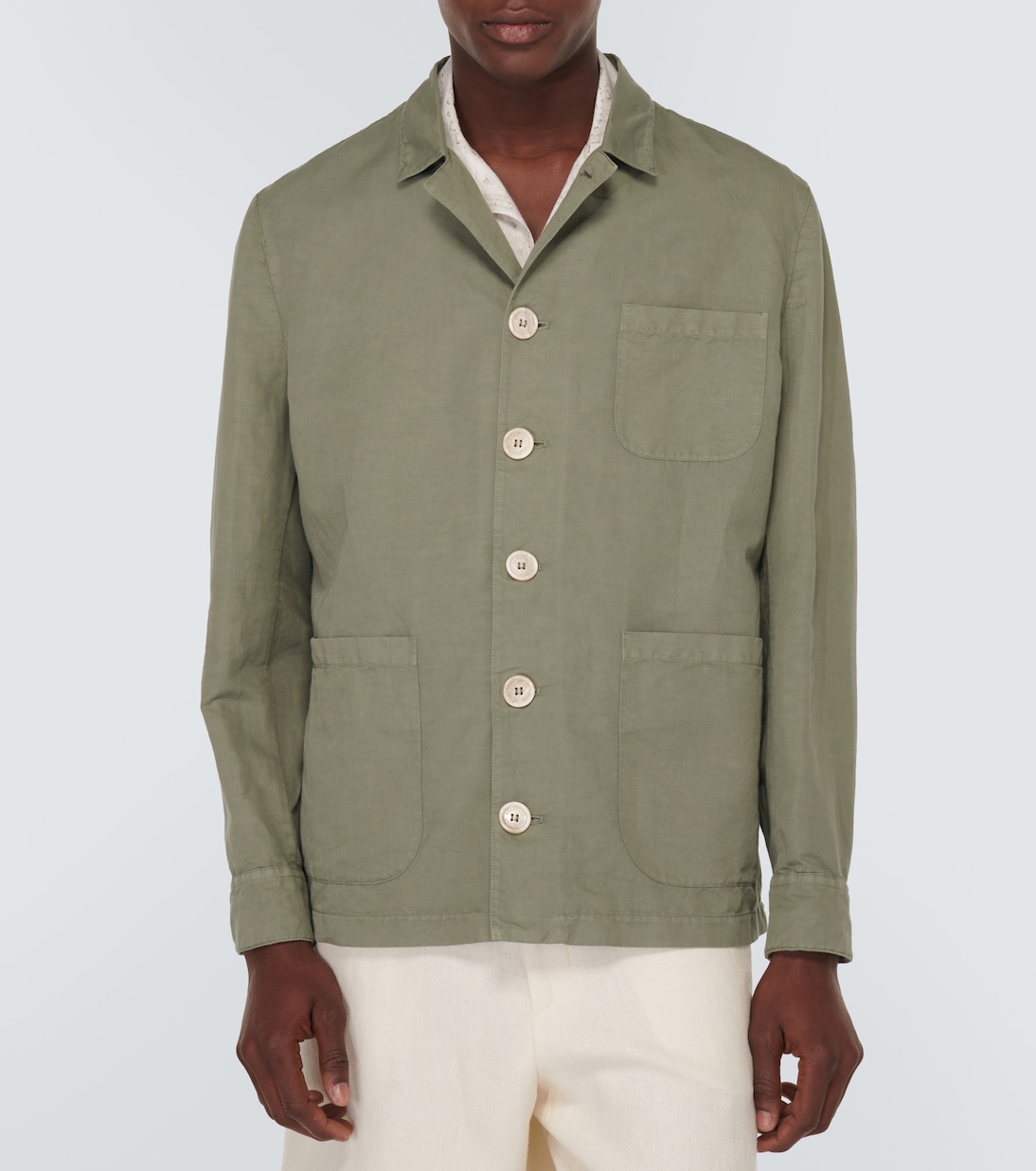 Linen and cotton overshirt | Brunello Cucinelli