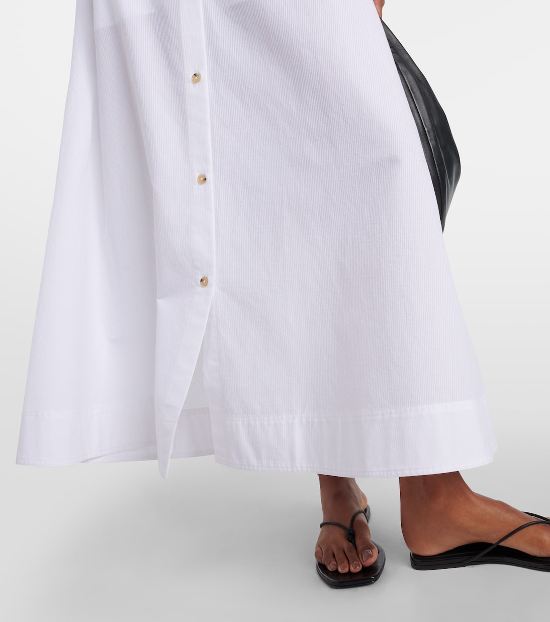 High-rise cotton maxi skirt  | Toteme