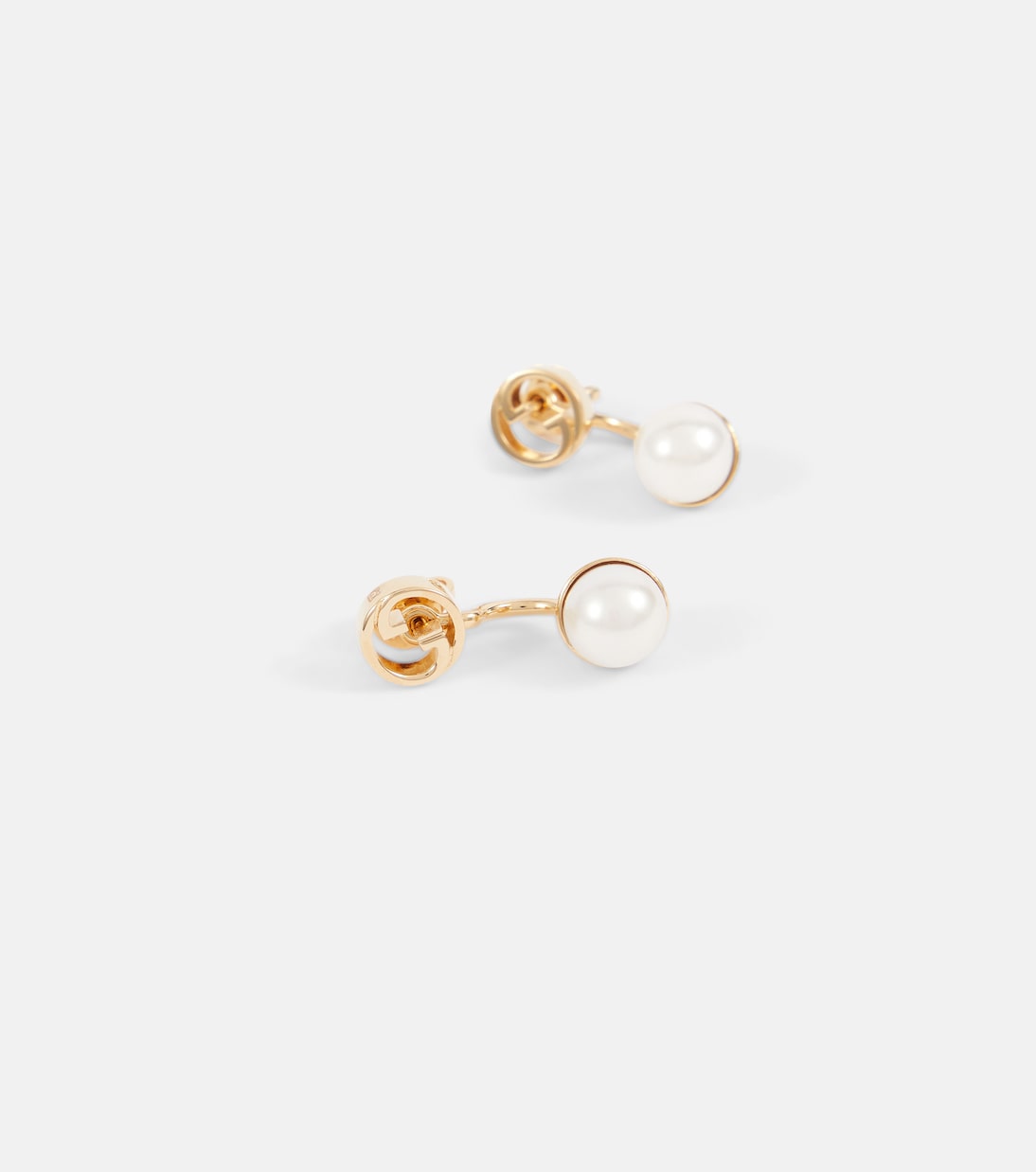 Ohrringe Gucci Blondie Interlocking G mit Zierperlen | Gucci