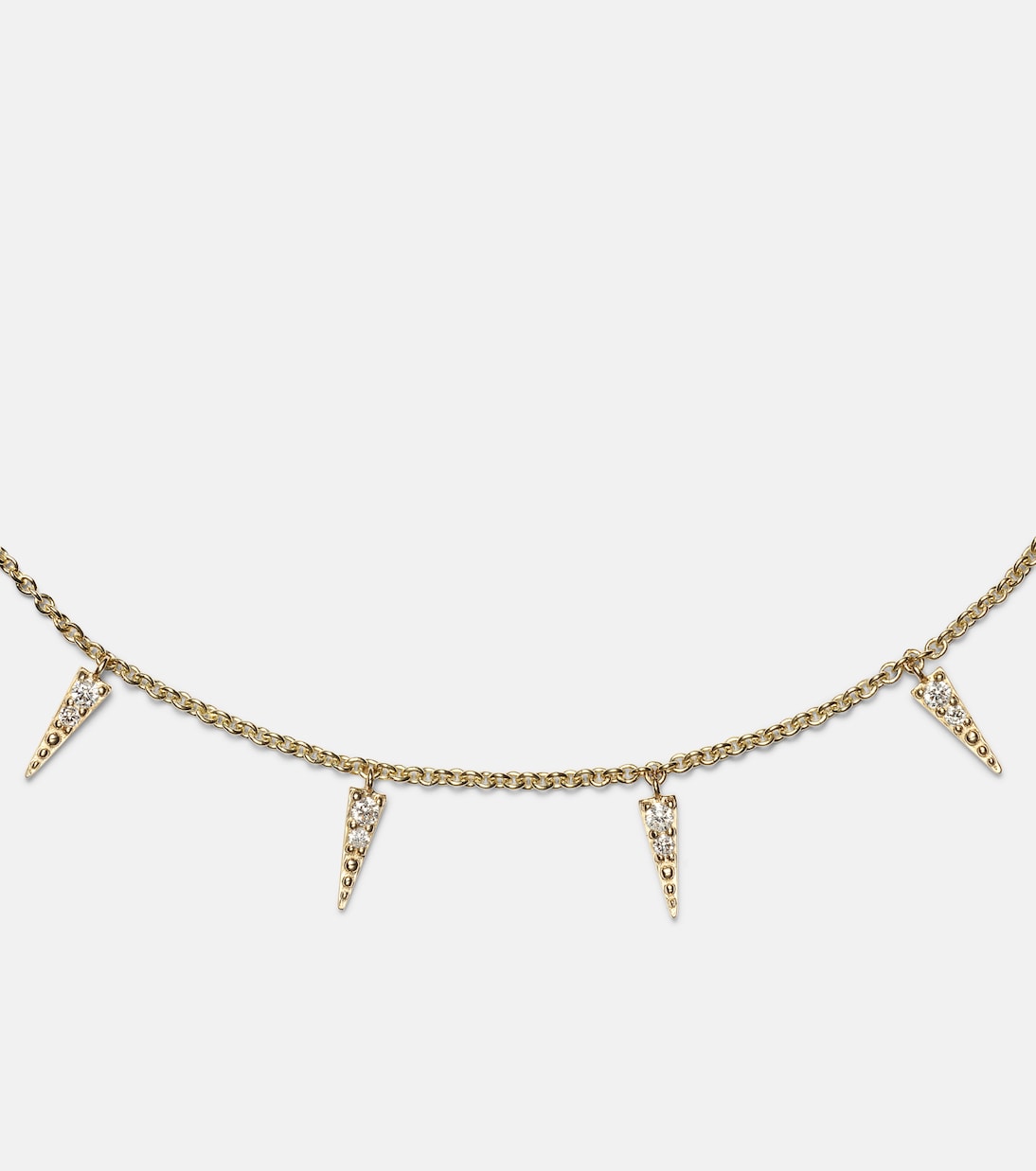 Braccialetto alla caviglia in oro 14kt con frangia e diamanti, stile giovane e moderno