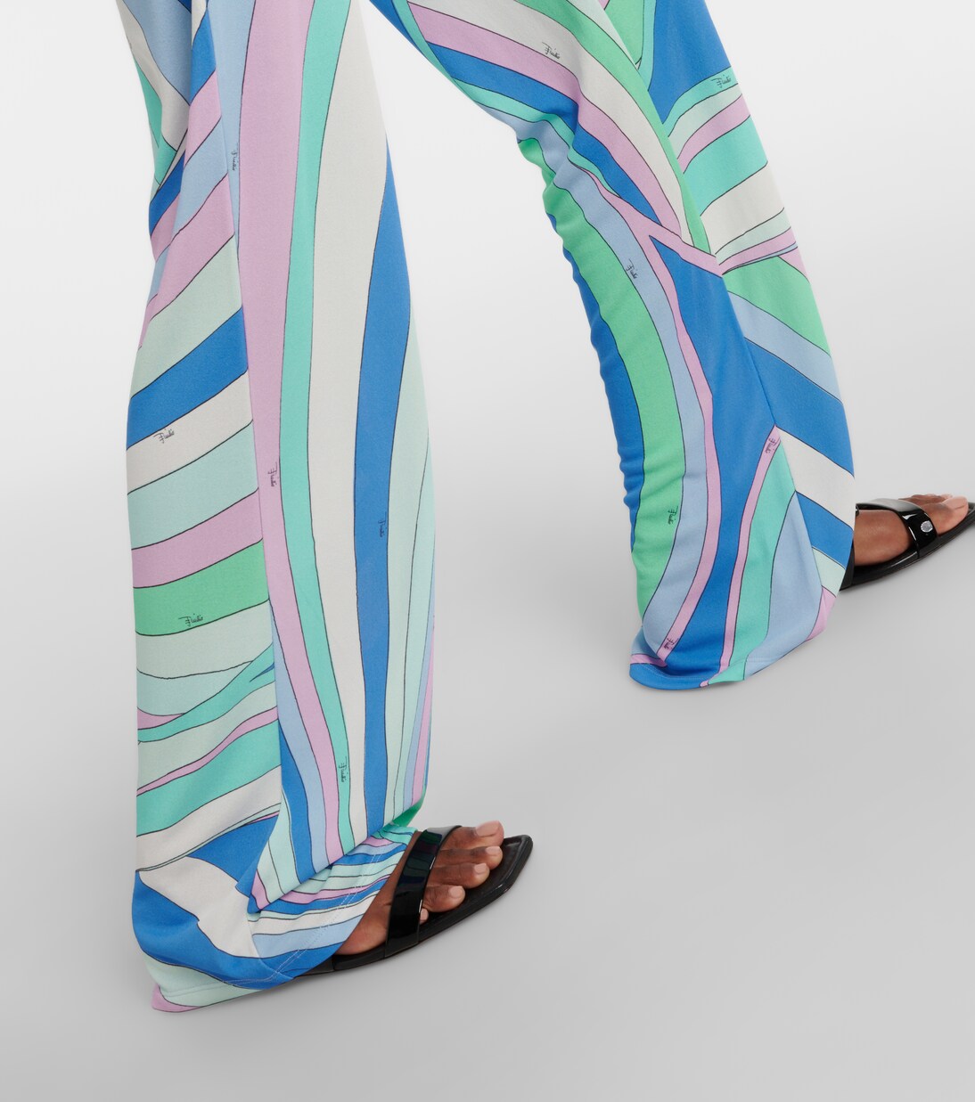 Pantalones Rectos de Jersey de Tiro Alto Pucci Iride para Jóvenes