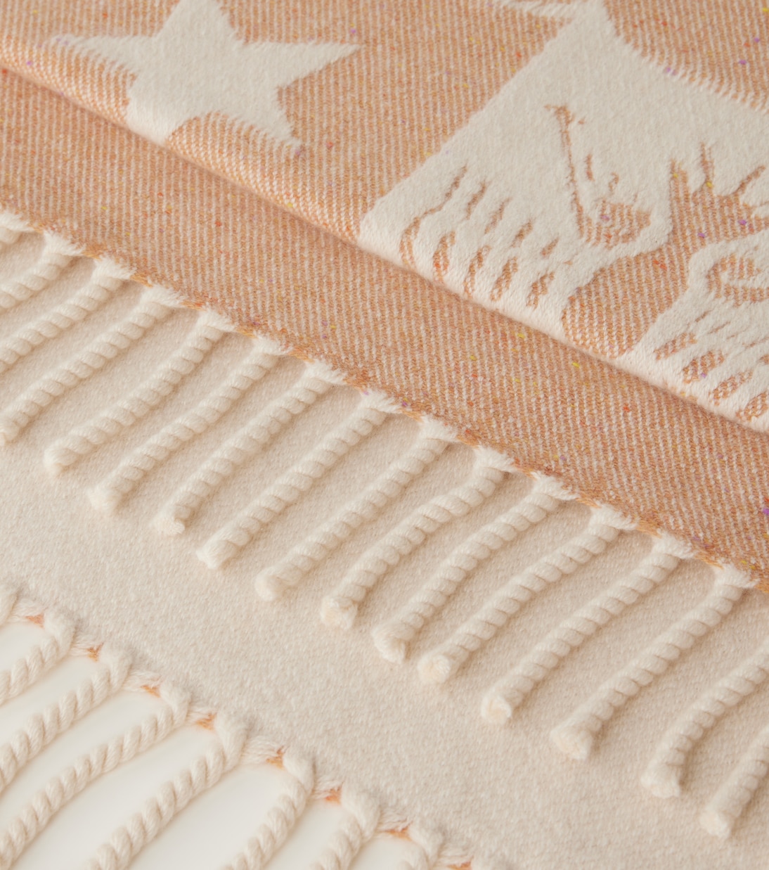 Crest fringed cashmere throw | Loro Piana