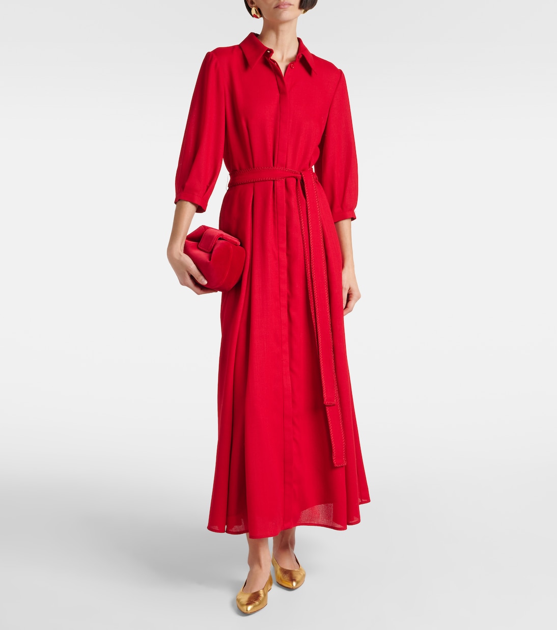 Abito chemisier Andy in lana vergine | Gabriela Hearst