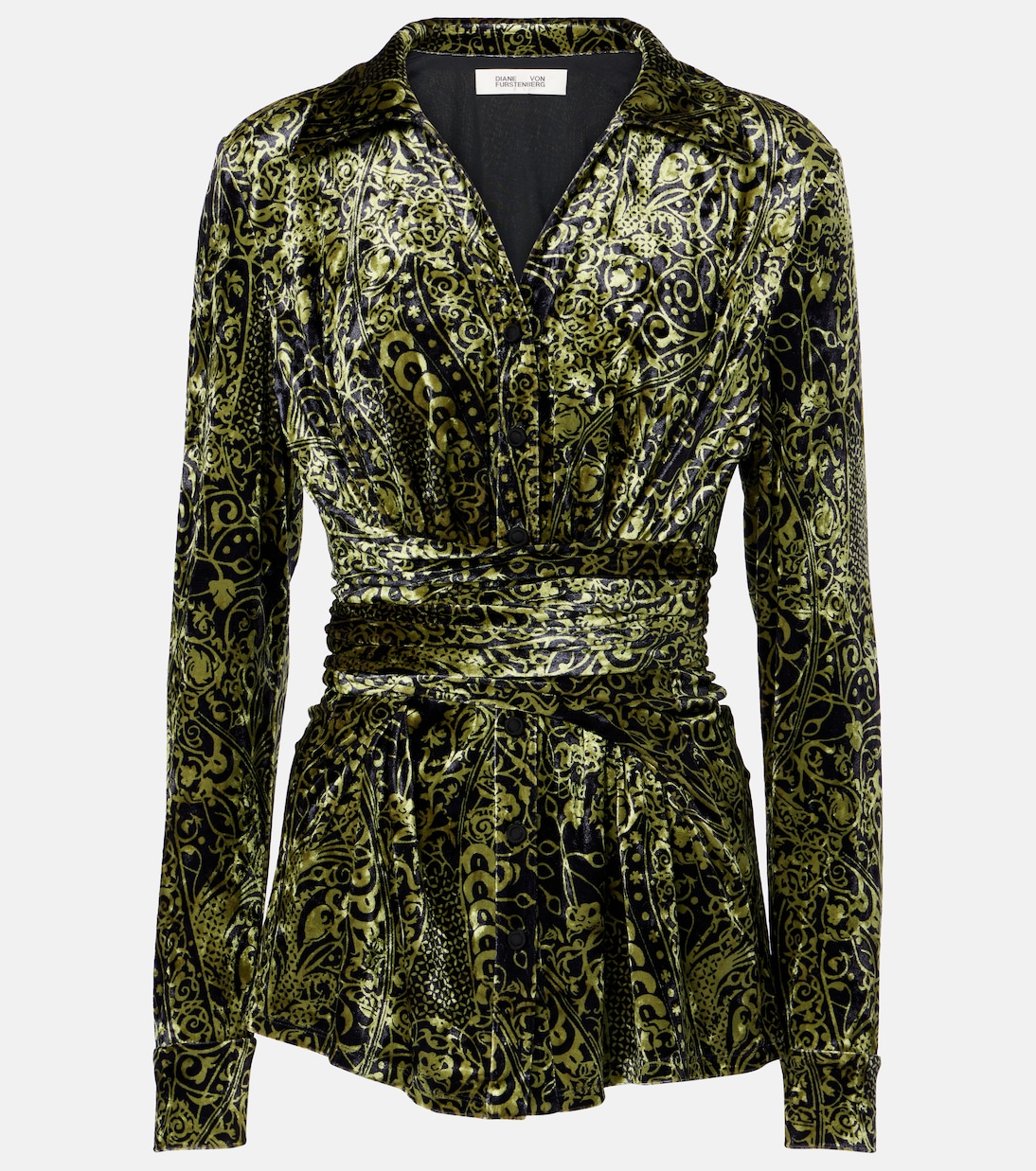 Lagarde printed velvet wrap top | Diane von Furstenberg