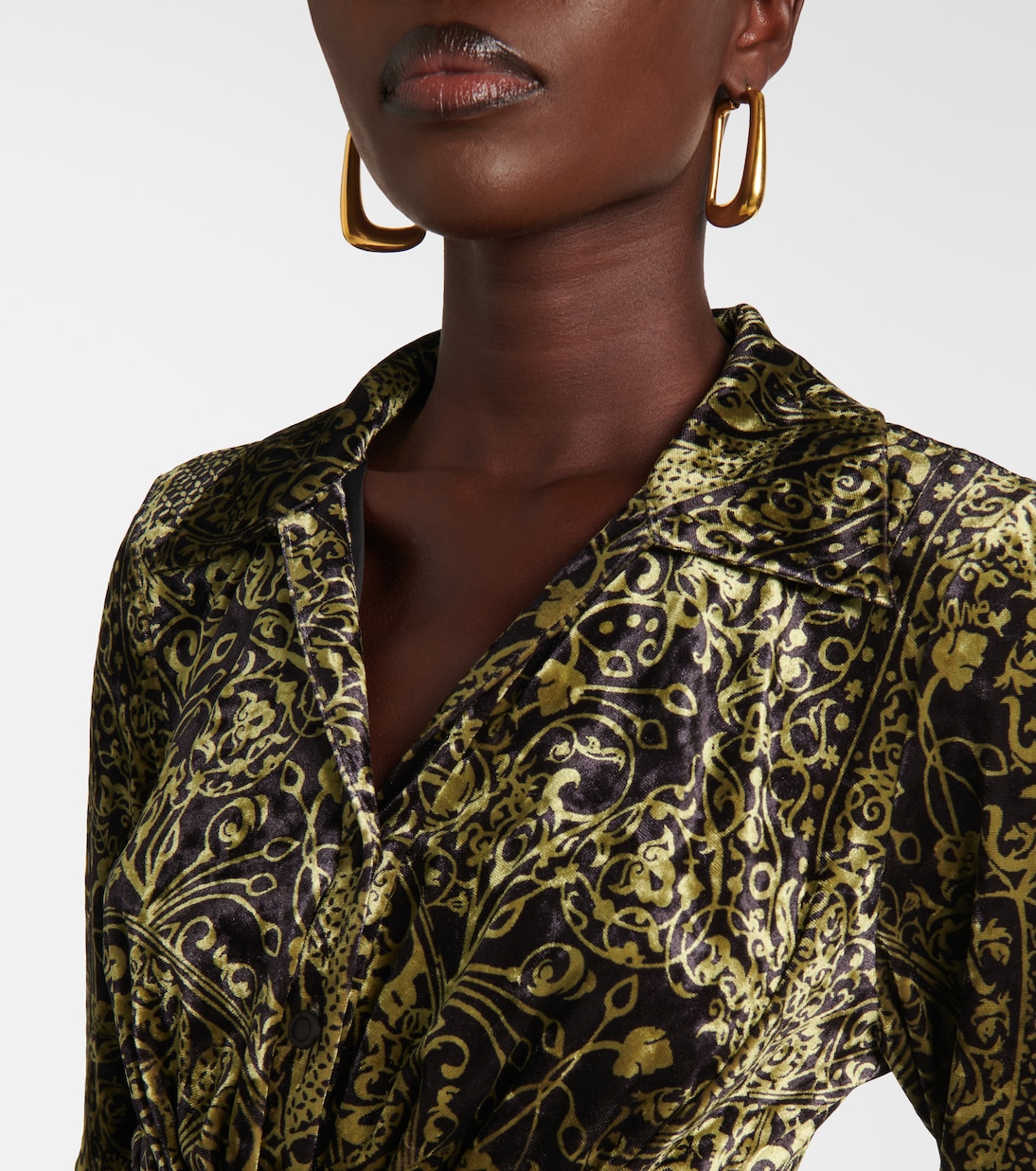 Lagarde printed velvet wrap top | Diane von Furstenberg