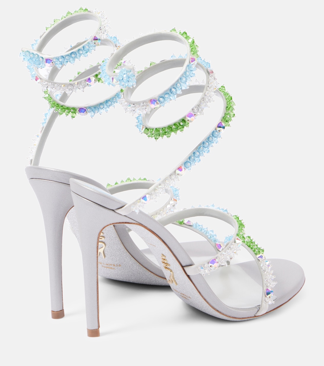 Sandales 105 en satin à ornements | Rene Caovilla