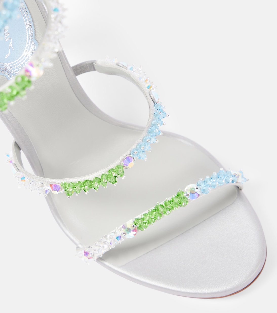 Sandales 105 en satin à ornements | Rene Caovilla