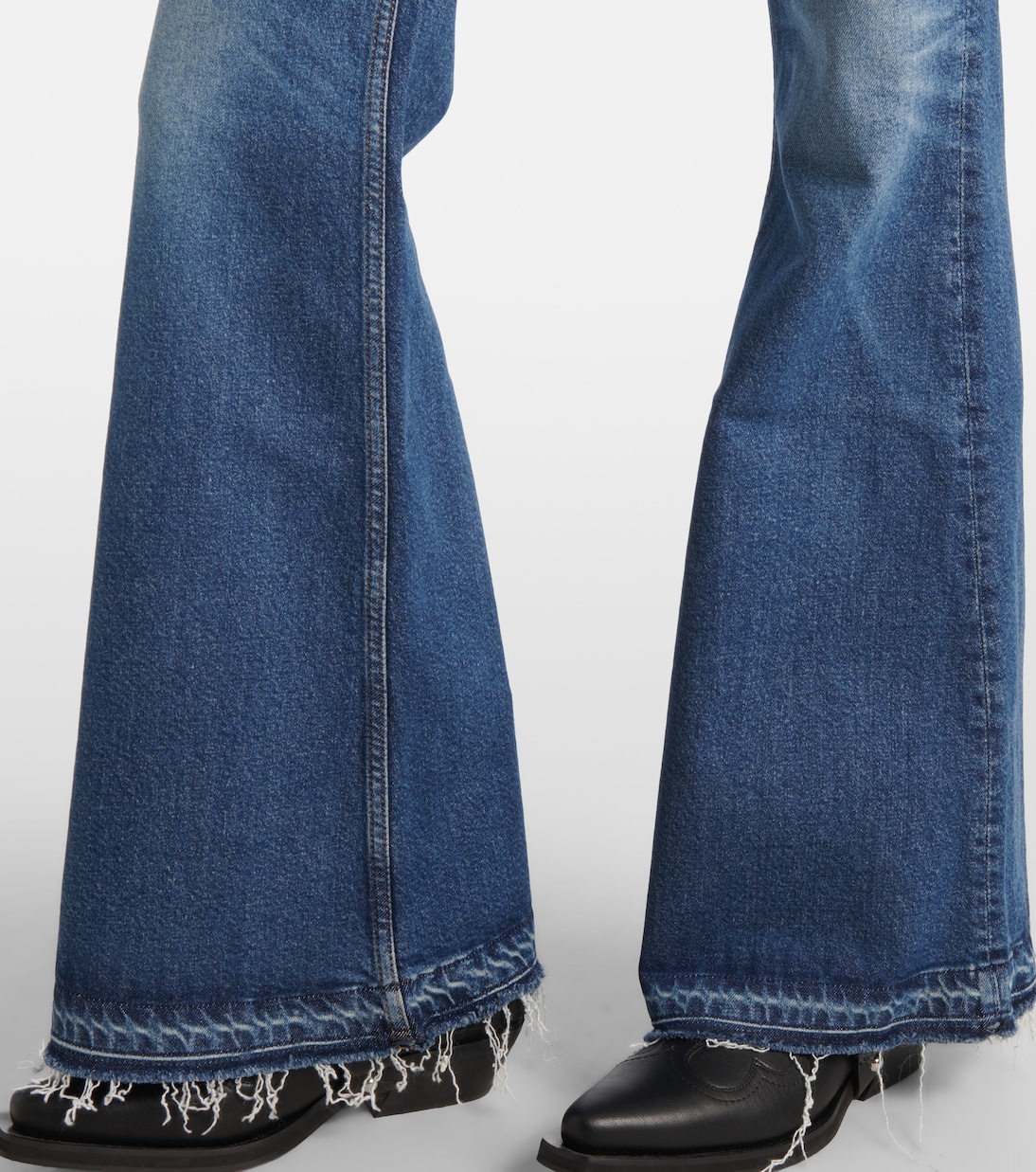 High-Rise Flared Jeans Blue Future Goddi | Ganni