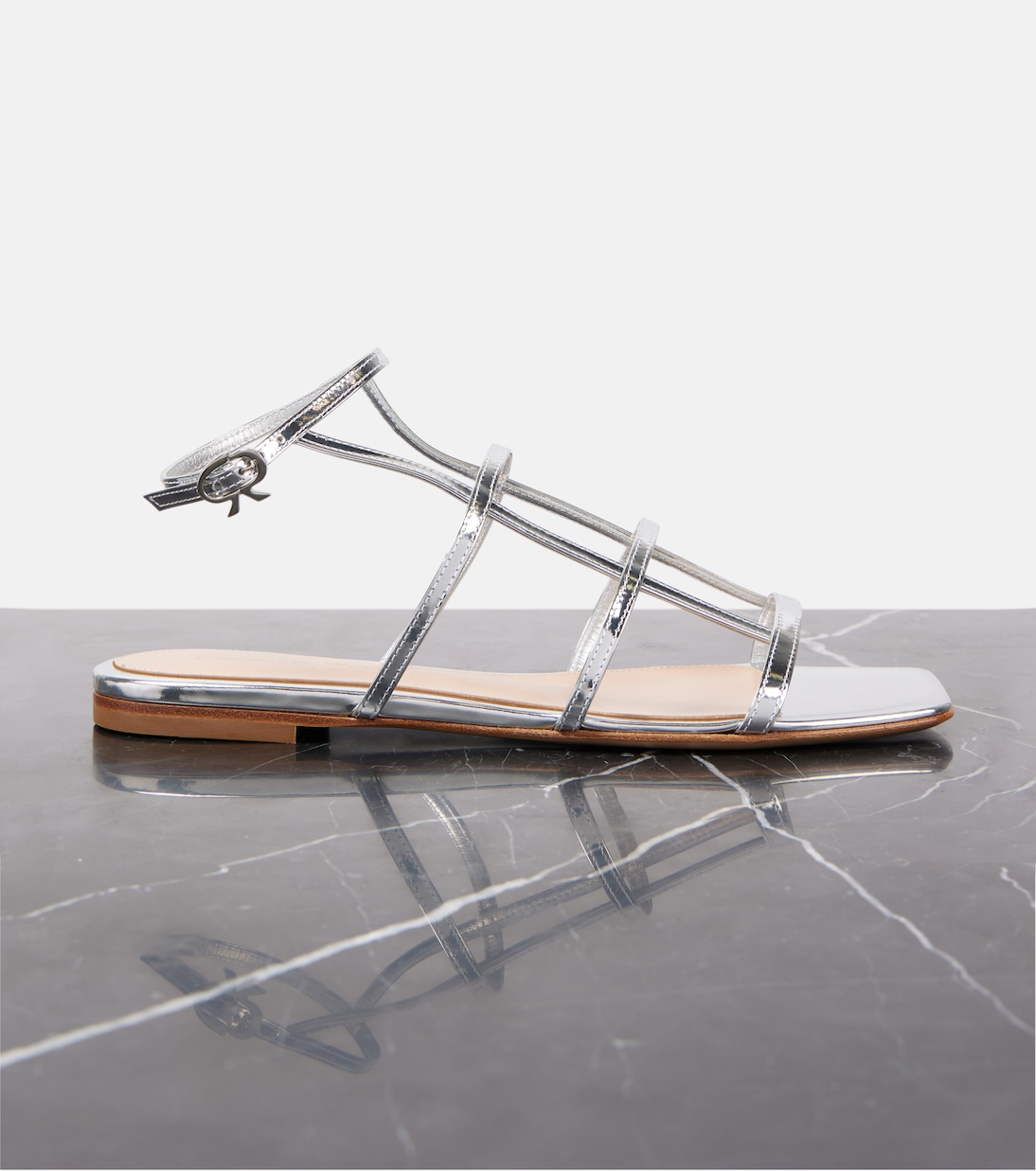Sandali in pelle metallizzata | Gianvito Rossi