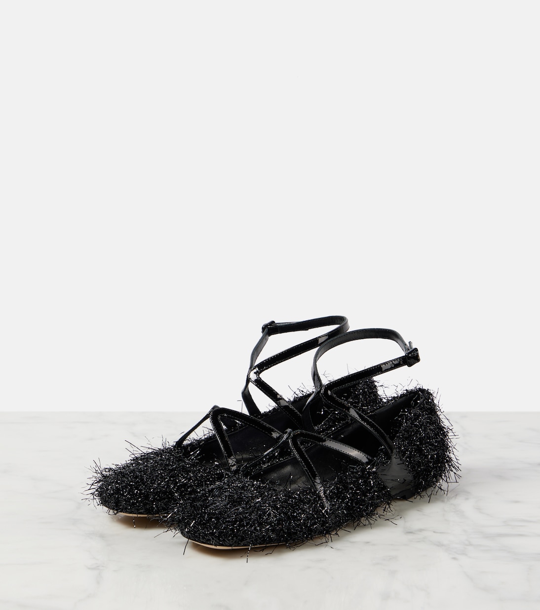 Astoria tinsel ballet flats | Jimmy Choo