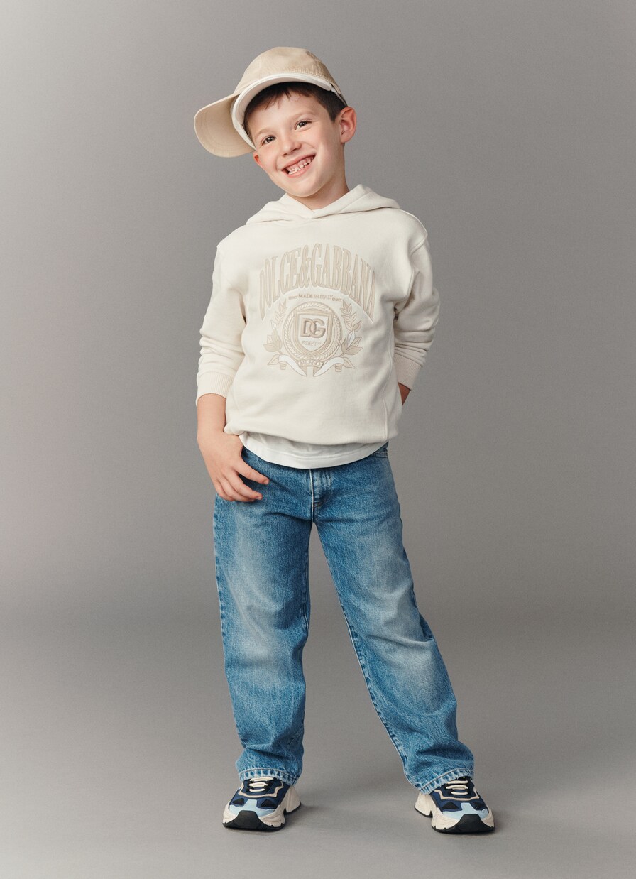 Sudadera con capucha DG de algodón | Dolce&Gabbana Kids