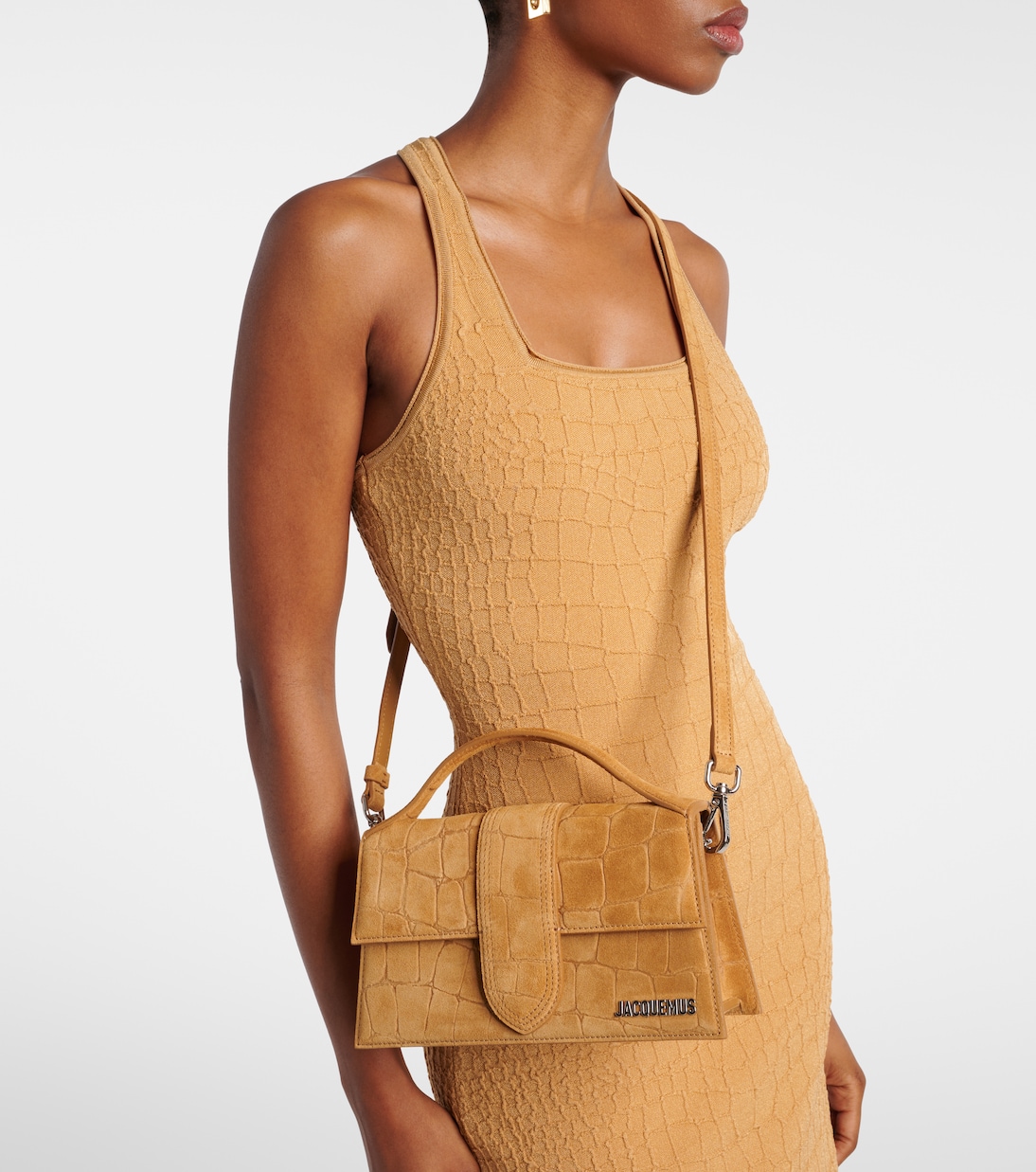 Borsa a tracolla Bambino Large in suede | Jacquemus