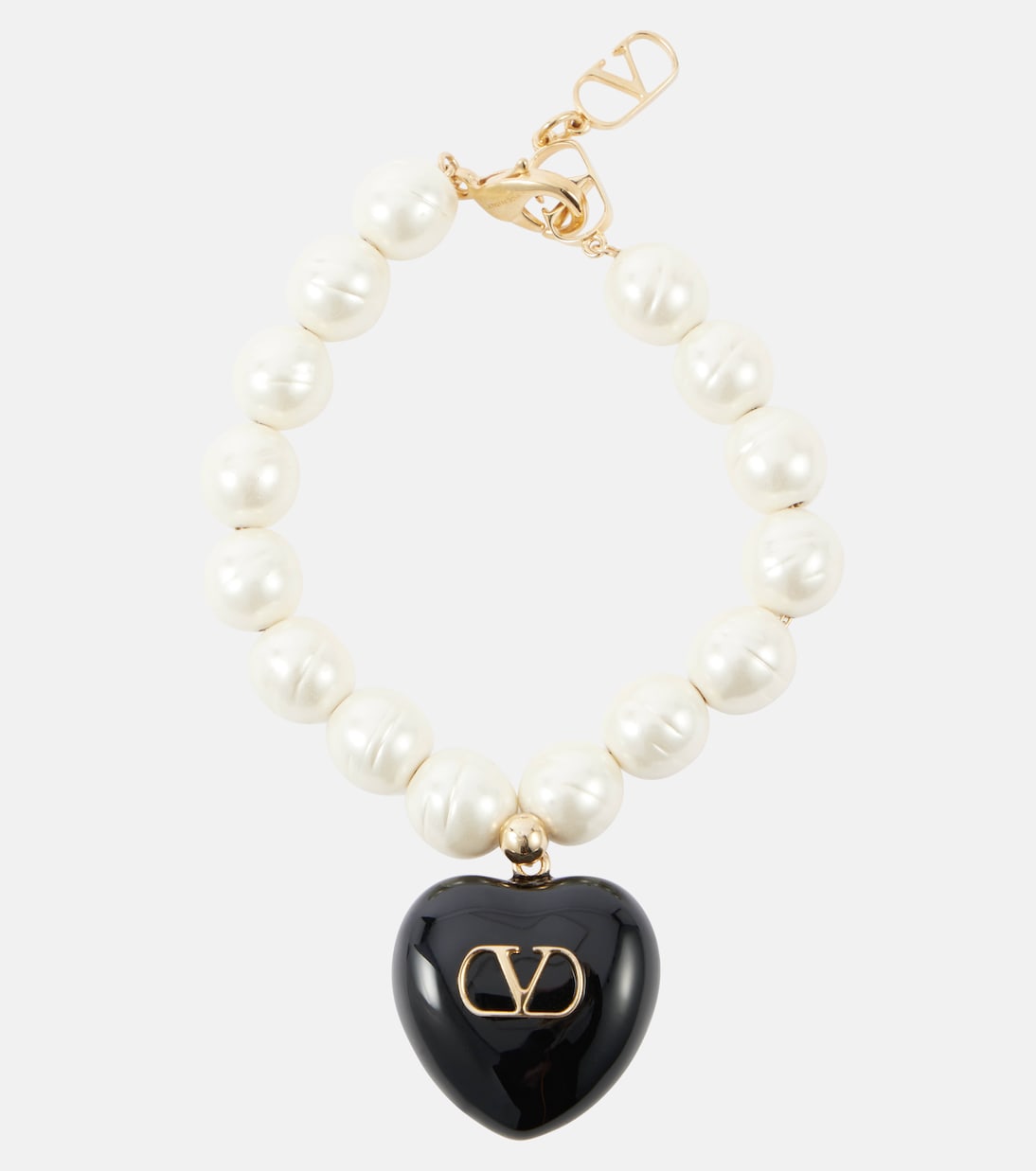 Bracciale VLogo con perle finte Valentino, stile giovane e trendy