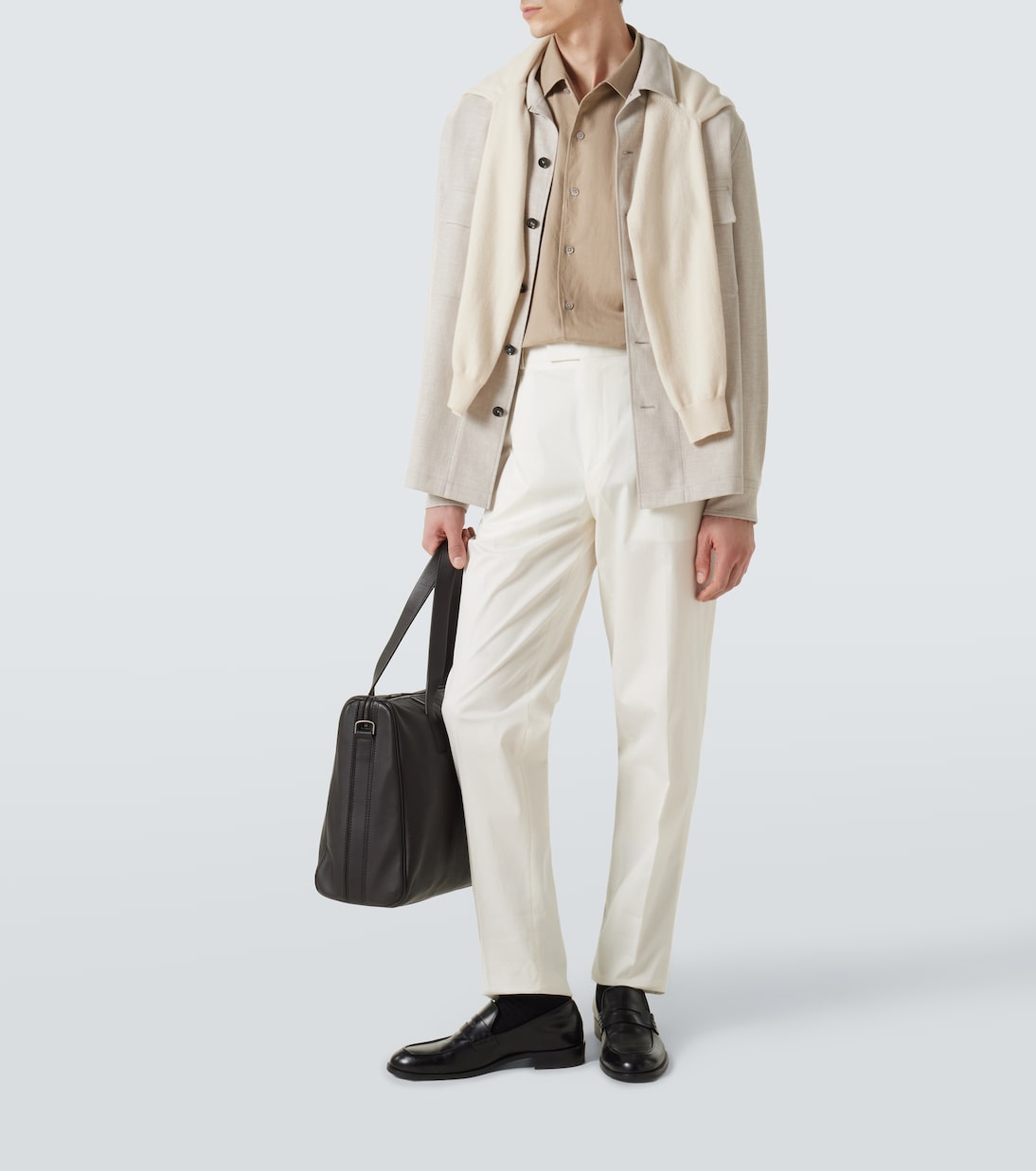 Linen, wool, and silk-blend overshirt | Zegna
