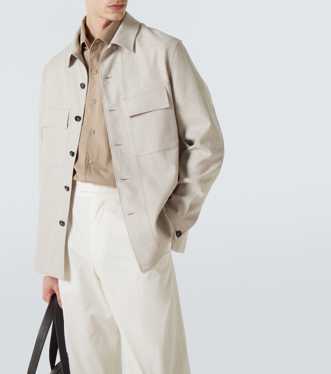 Linen, wool, and silk-blend overshirt | Zegna