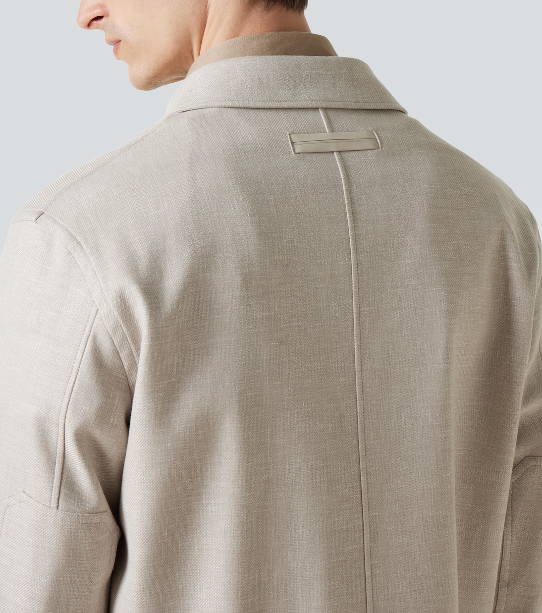 Linen, wool, and silk-blend overshirt | Zegna
