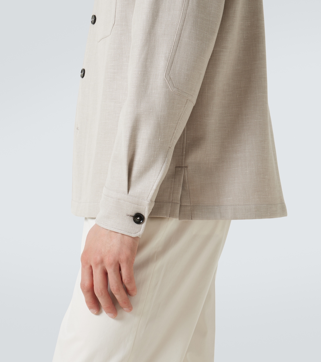 Linen, wool, and silk-blend overshirt | Zegna