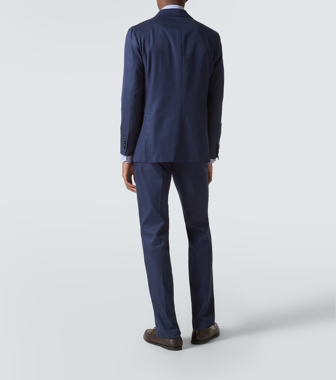 Traje de botonadura sencilla de algodón | Kiton