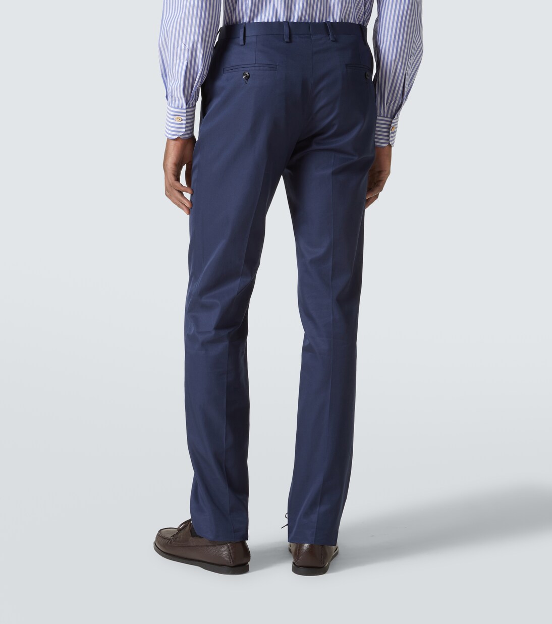 Traje de botonadura sencilla de algodón | Kiton