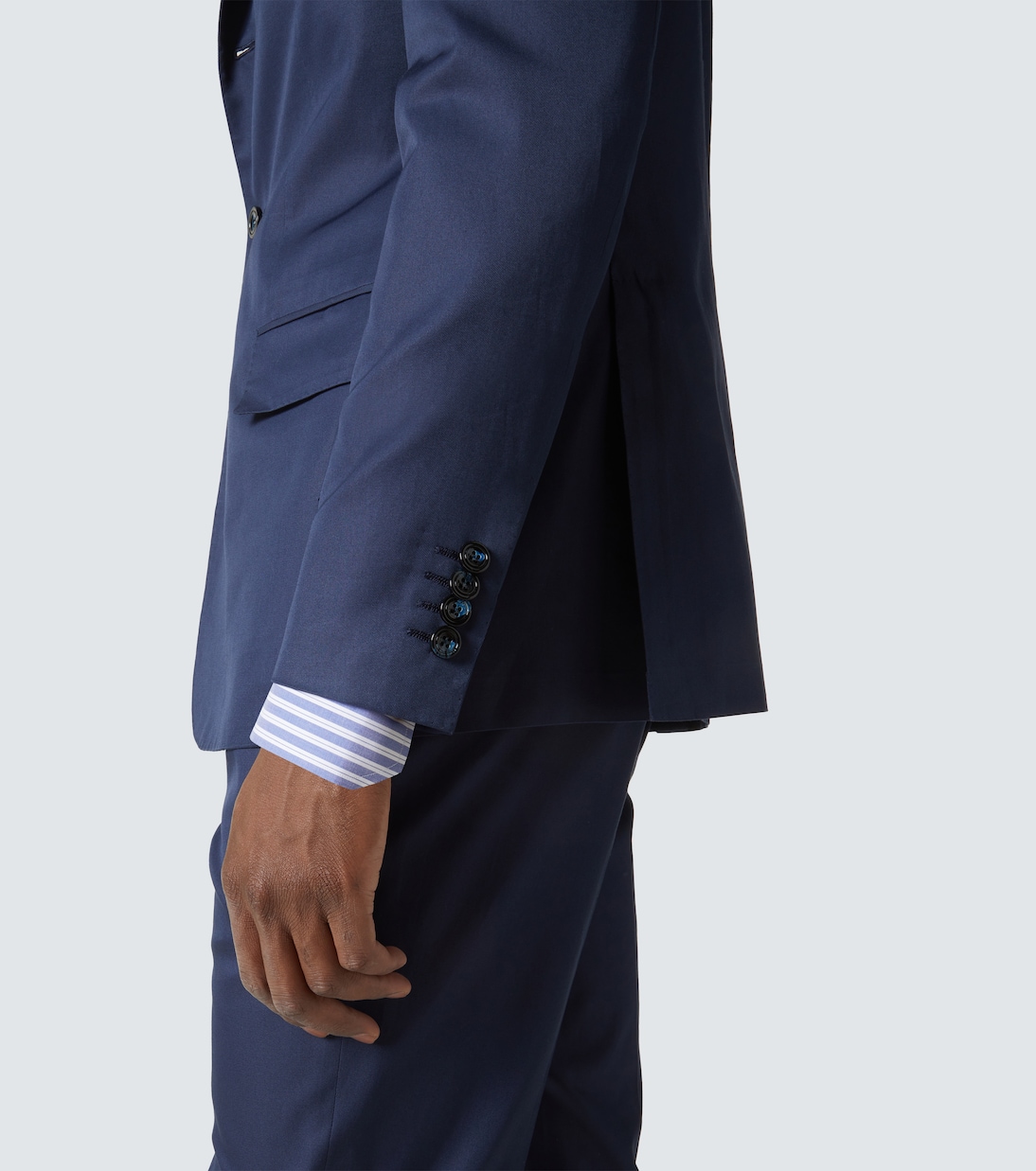 Traje de botonadura sencilla de algodón | Kiton