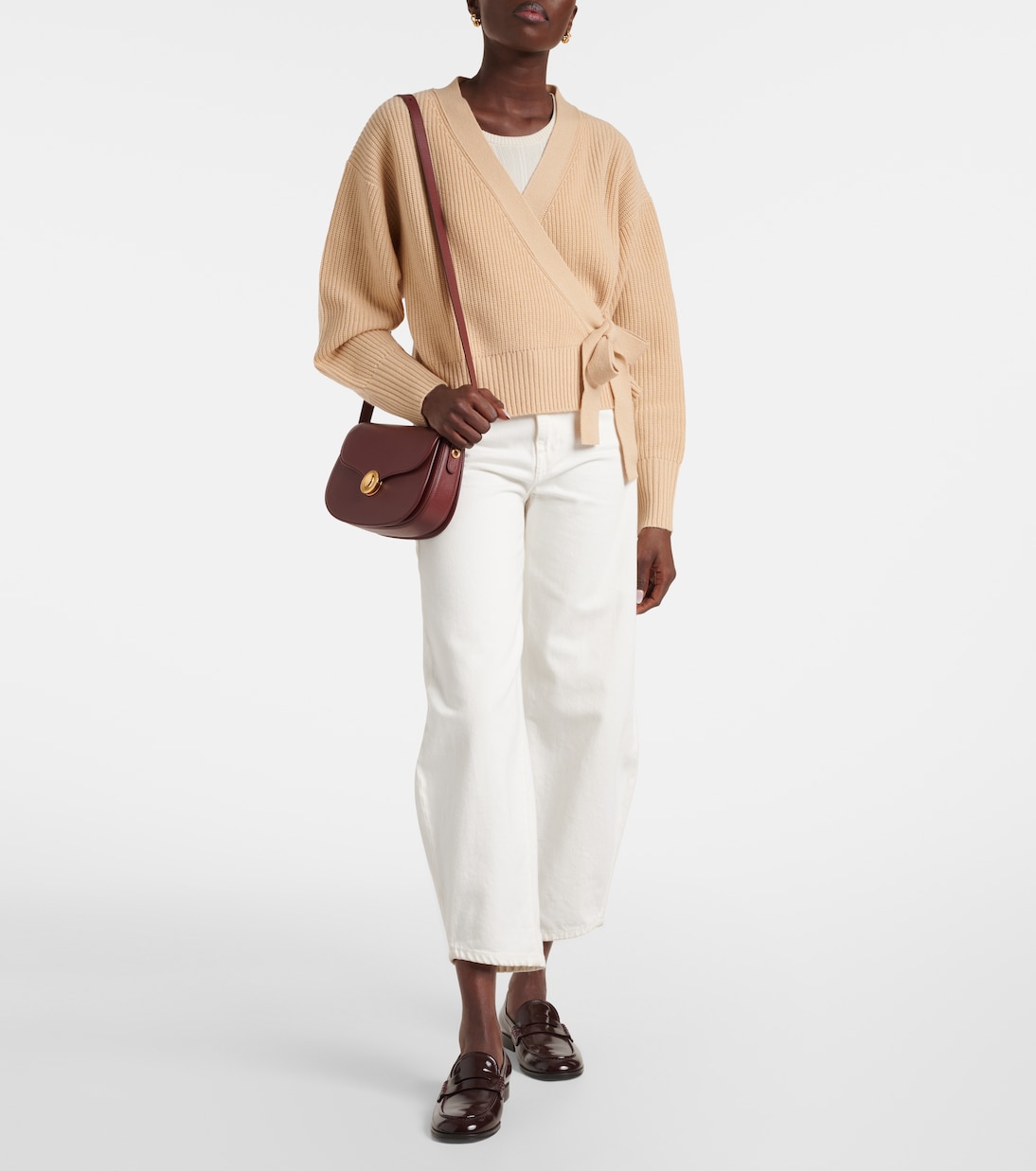 Wool and cashmere wrap cardigan | Jardin des Orangers