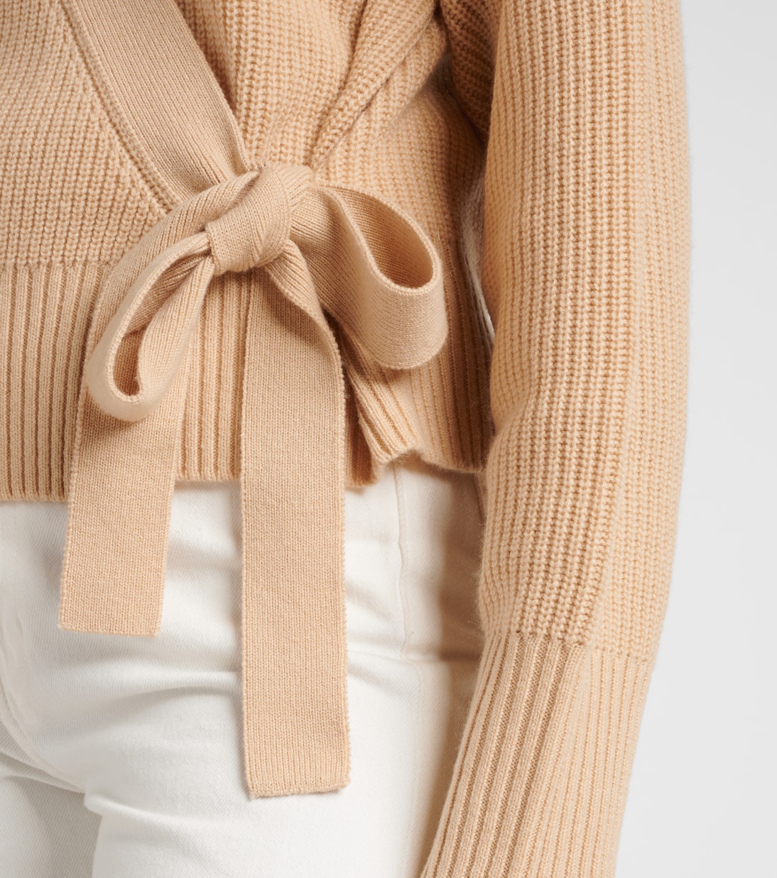 Wool and cashmere wrap cardigan | Jardin des Orangers