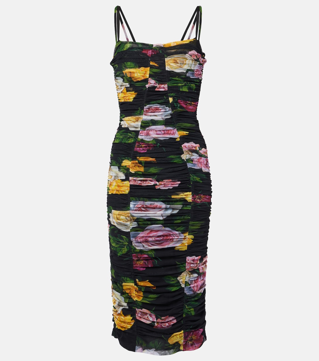Abito midi in tulle con stampa | Dolce&Gabbana