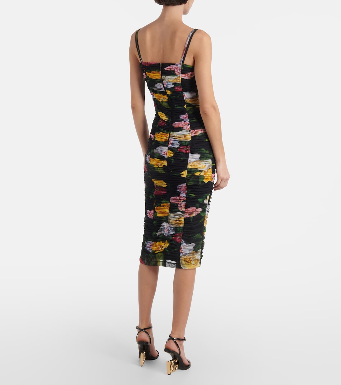 Abito midi in tulle con stampa | Dolce&Gabbana