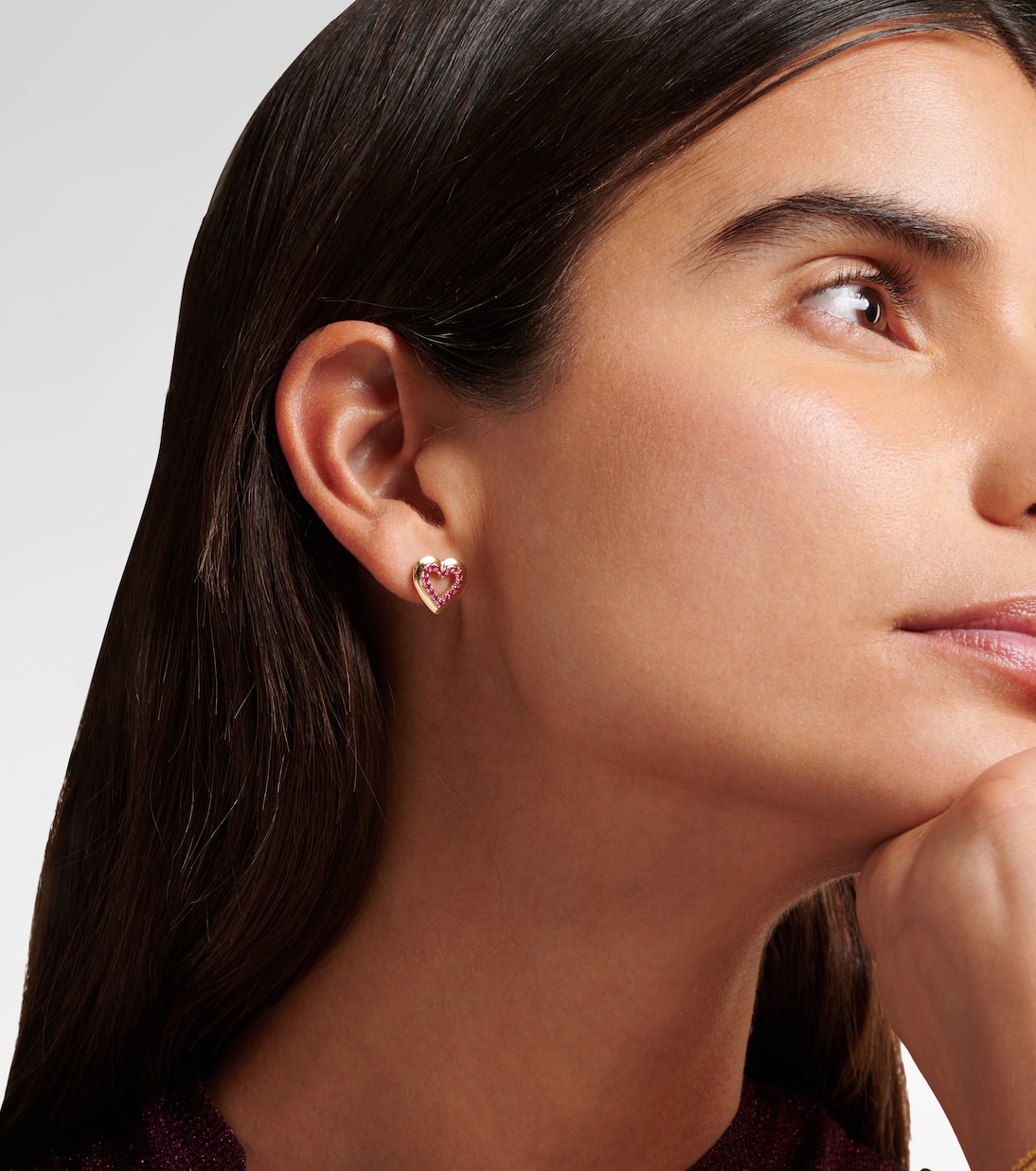 Orecchini in oro 14kt ROXANNE con zaffiri, design giovane e moderno