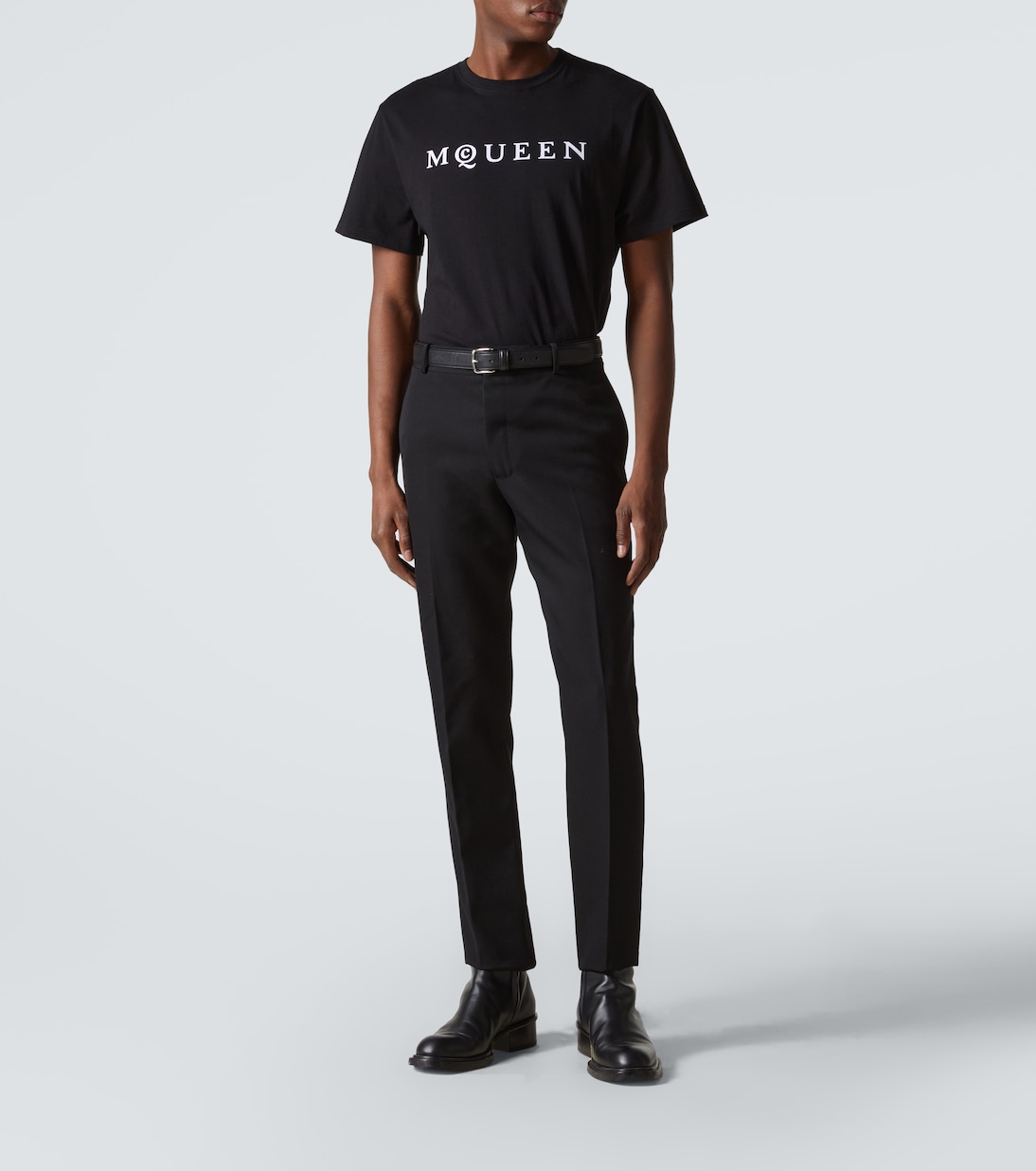 Camiseta en jersey de algodón con logo | McQueen