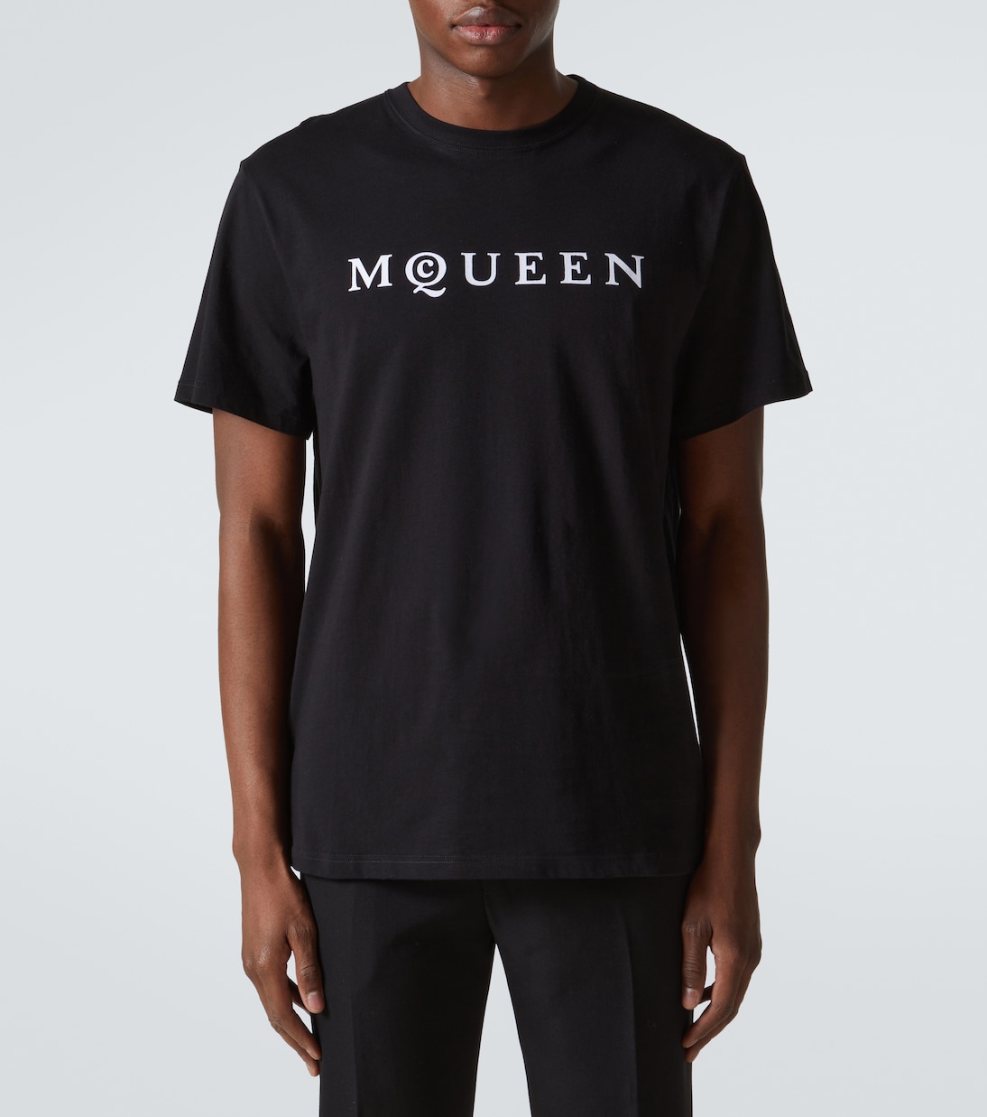 Camiseta en jersey de algodón con logo | McQueen