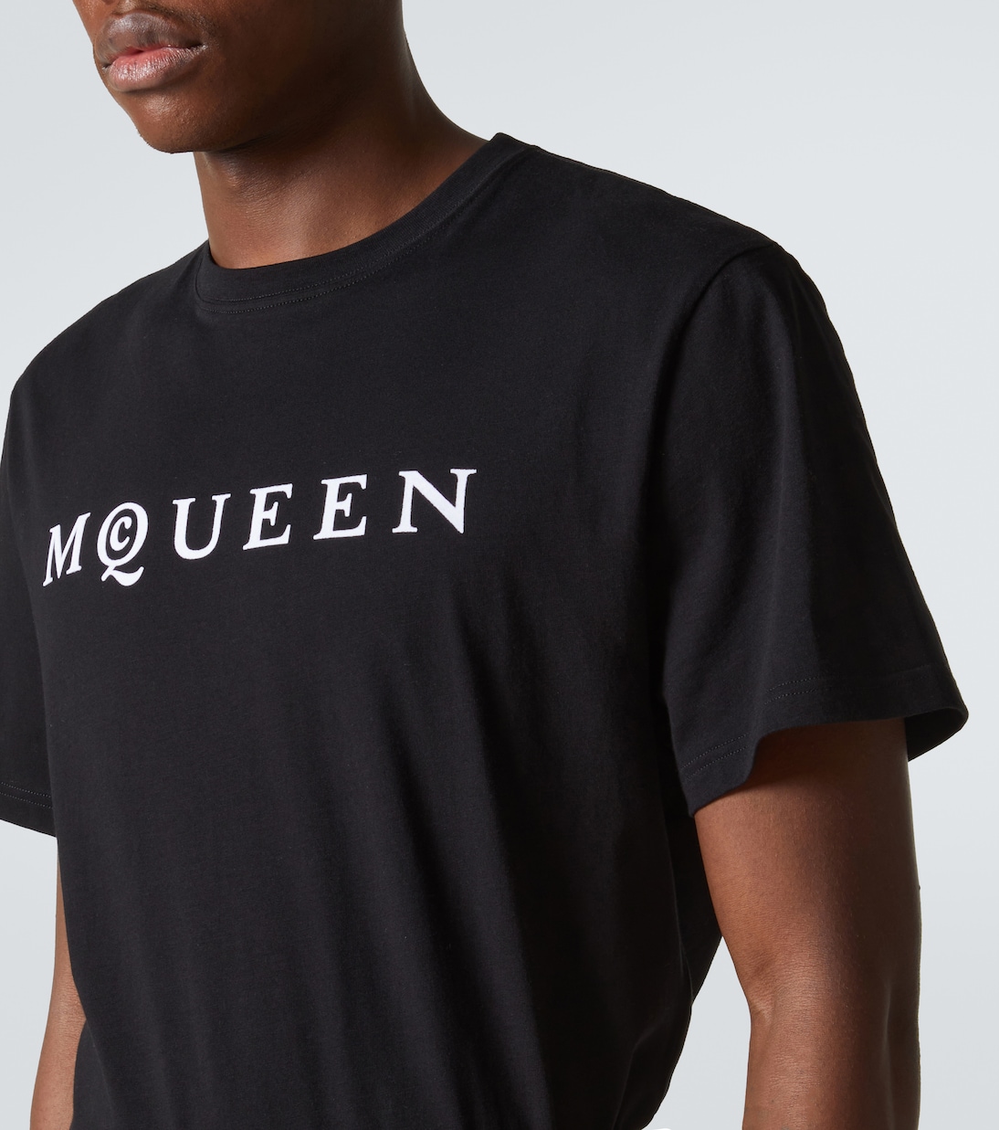 Camiseta en jersey de algodón con logo | McQueen