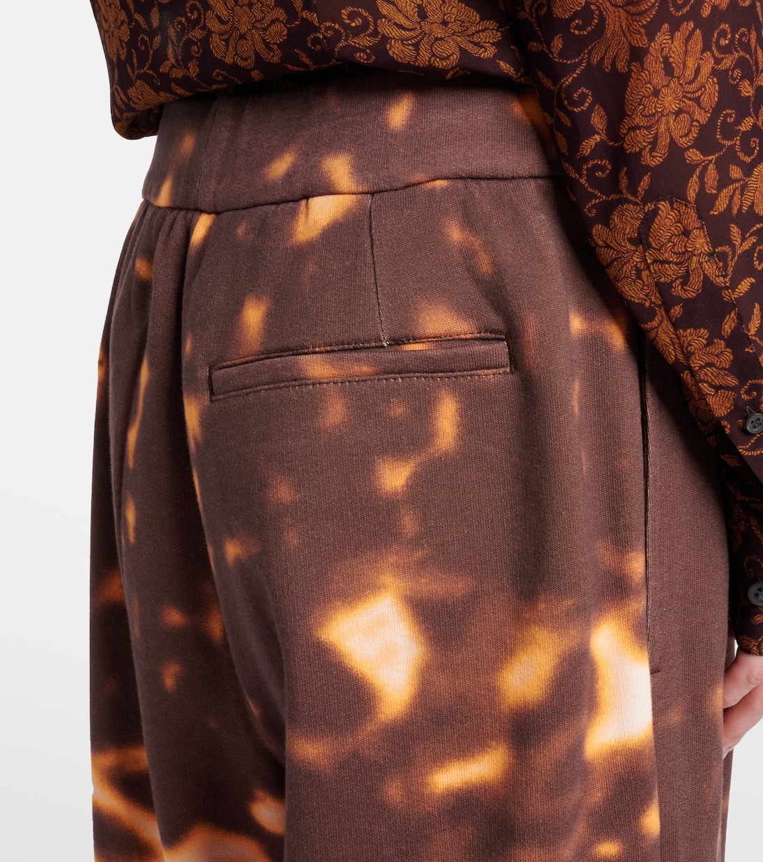 Pantaloni a gamba larga in cotone con stampa  | Dries Van Noten