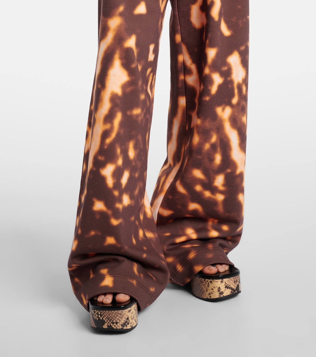 Pantaloni a gamba larga in cotone con stampa  | Dries Van Noten