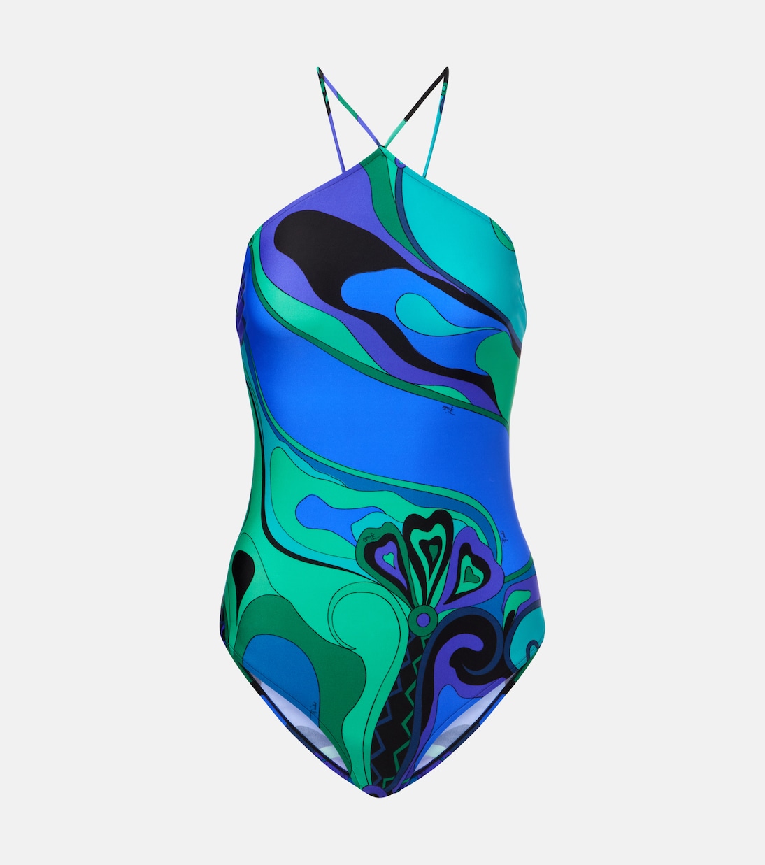 Orchidee halterneck swimsuit  | Pucci