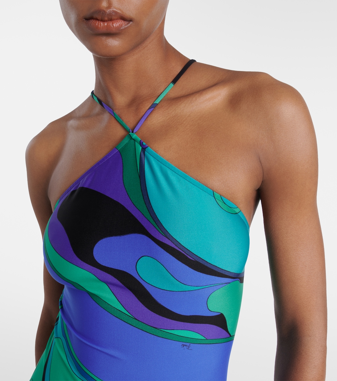 Orchidee halterneck swimsuit  | Pucci