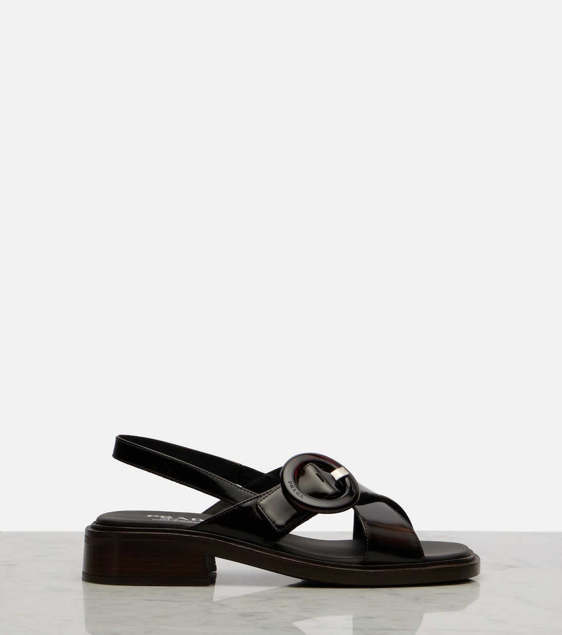 Sandales Sienna slingback en cuir | Prada