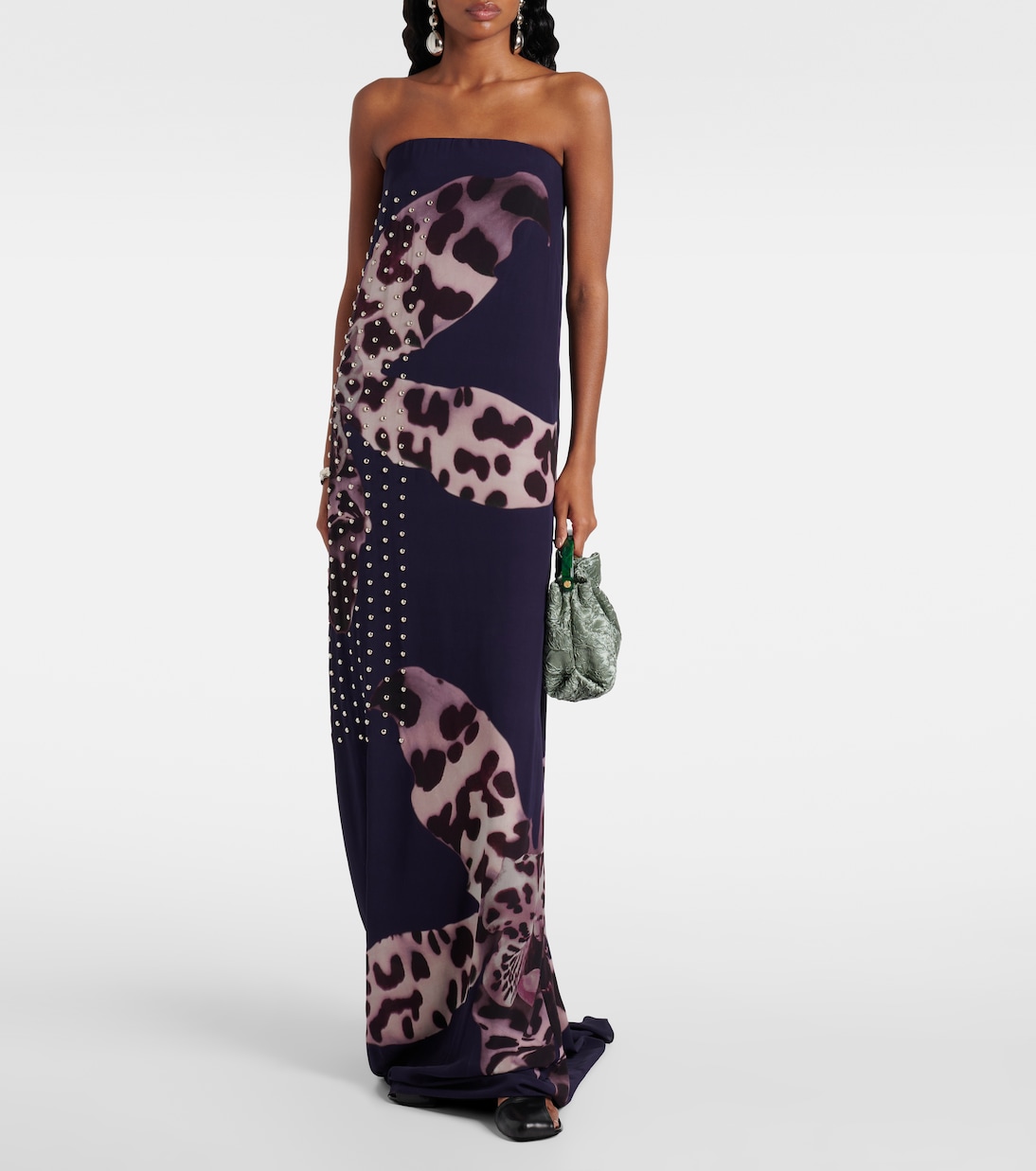 Abito lungo con stampa | Dries Van Noten