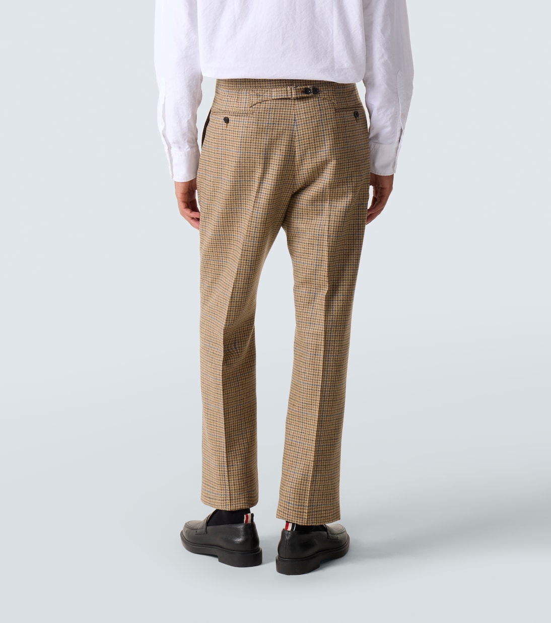 Houndstooth wool straight pants | Thom Browne