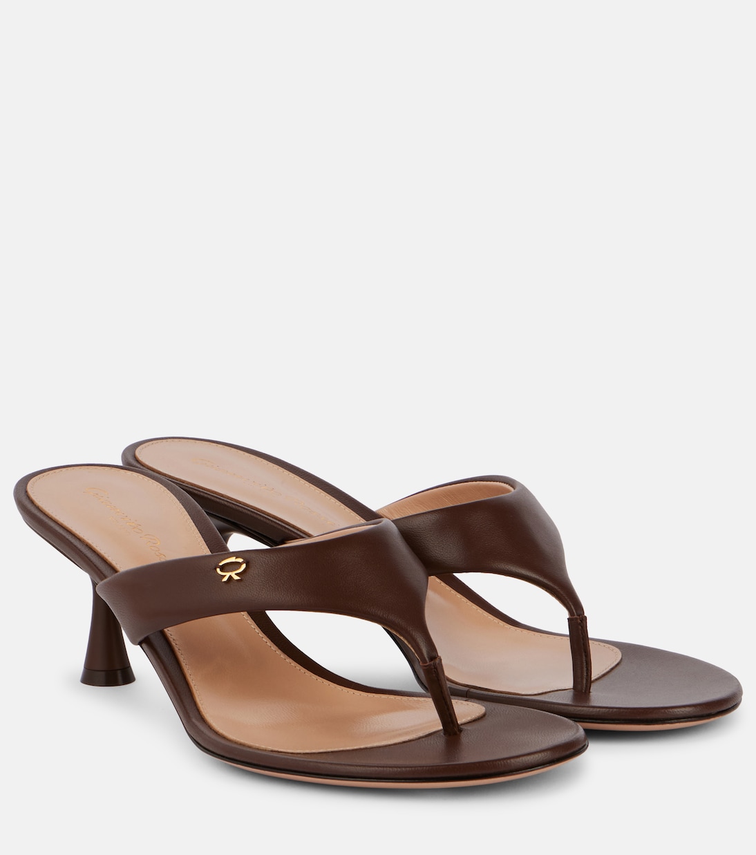 Ascent 55 leather thong sandals | Gianvito Rossi