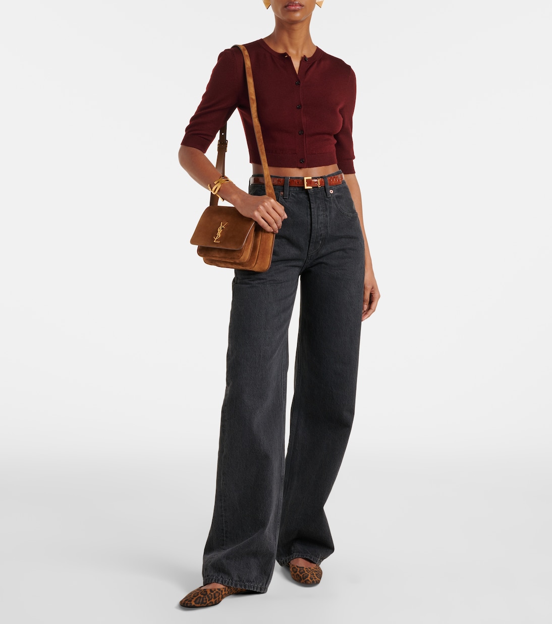 Borsa a tracolla Niki in suede | Saint Laurent