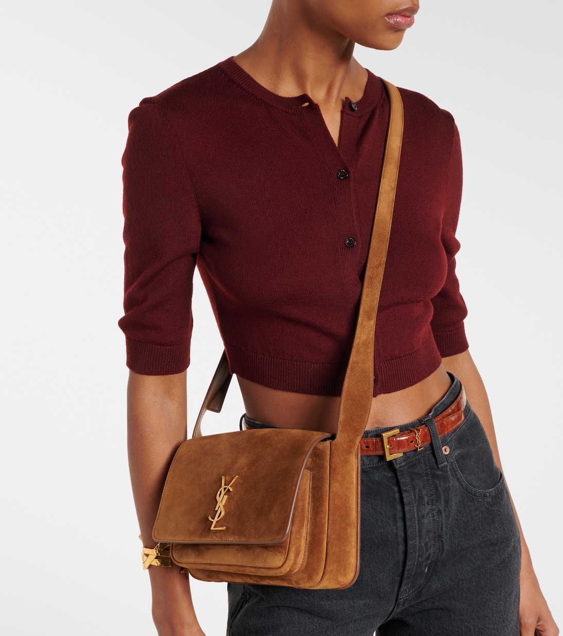 Borsa a tracolla Niki in suede | Saint Laurent