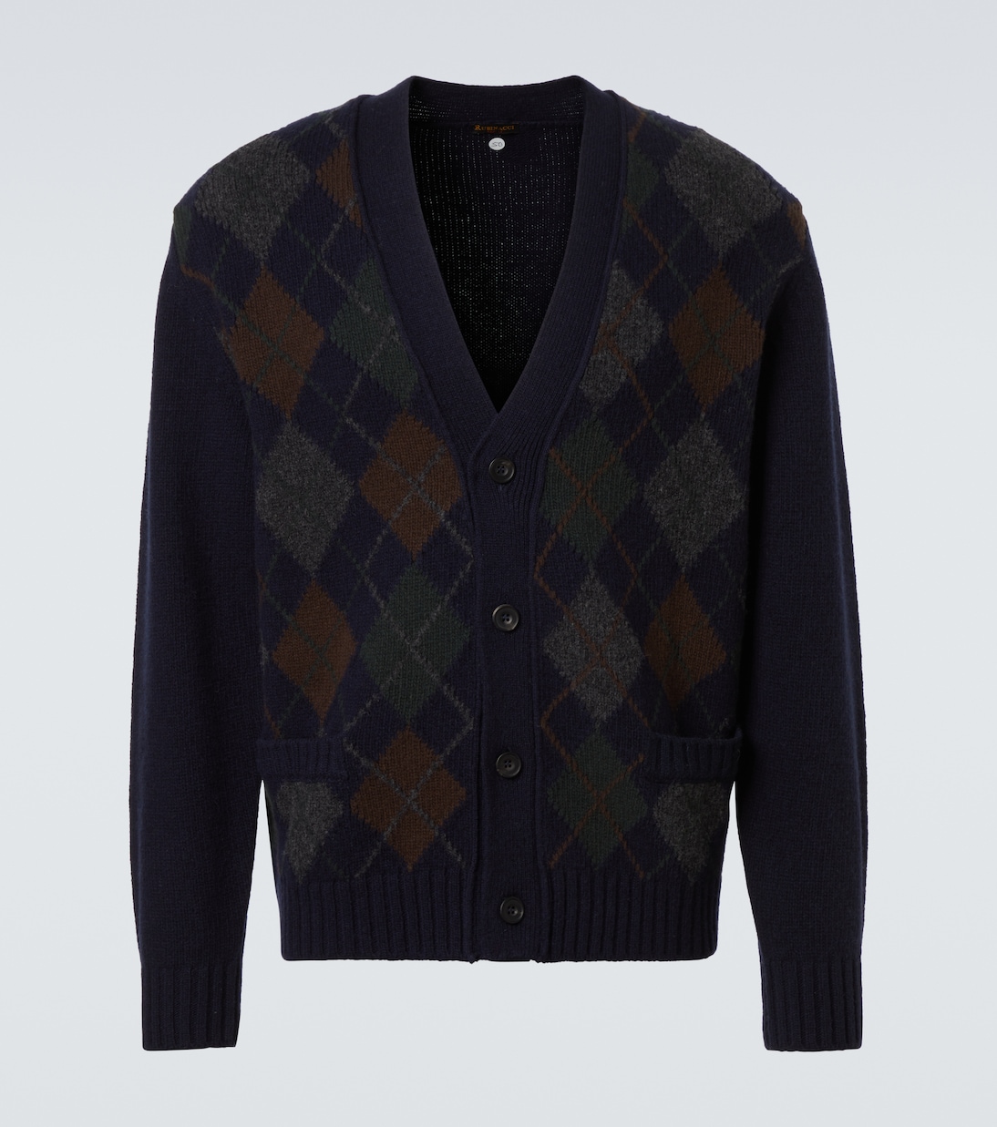 Argyle wool cardigan | Rubinacci