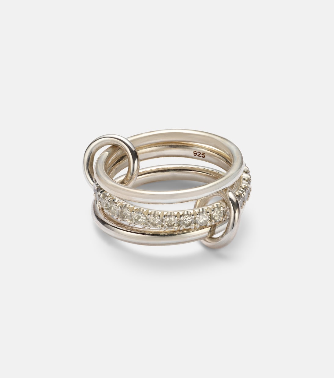 Anello Petunia in argento sterling con diamanti | Spinelli Kilcollin
